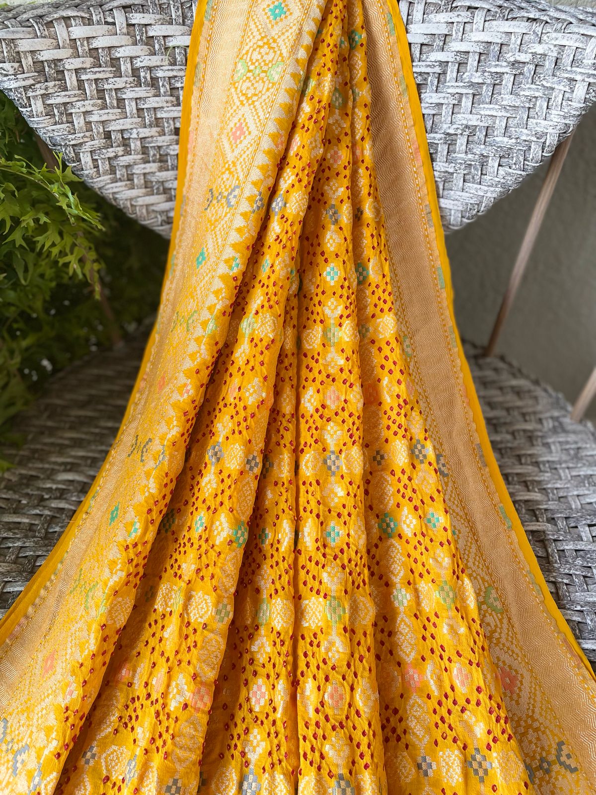 Vaani - Goddess Saraswati Meenakari Saree