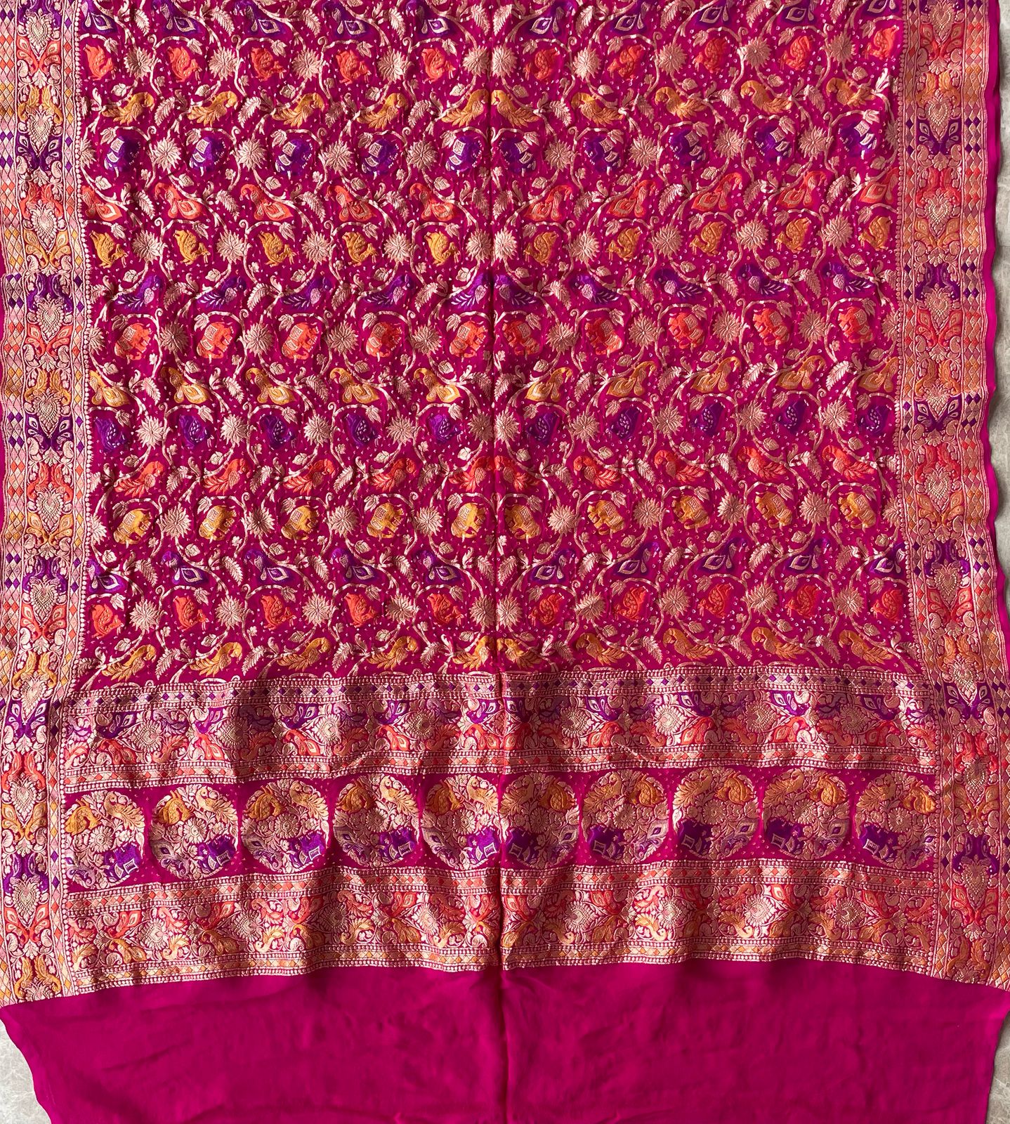 Hansika - Beautiful As Swan Meenakari Motif Dupatta