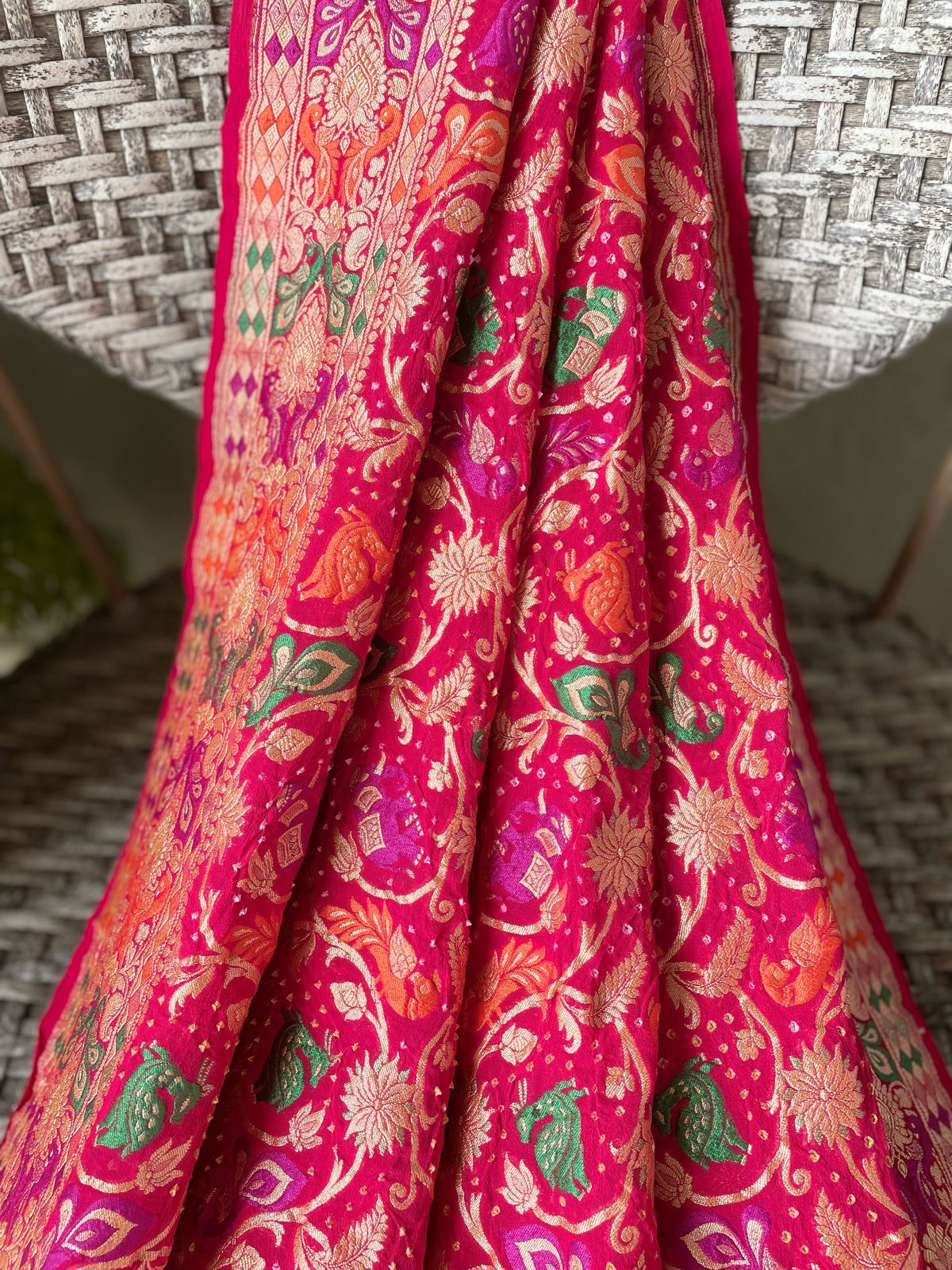 Itisha - Beautiful Meenakari Motif Dupatta