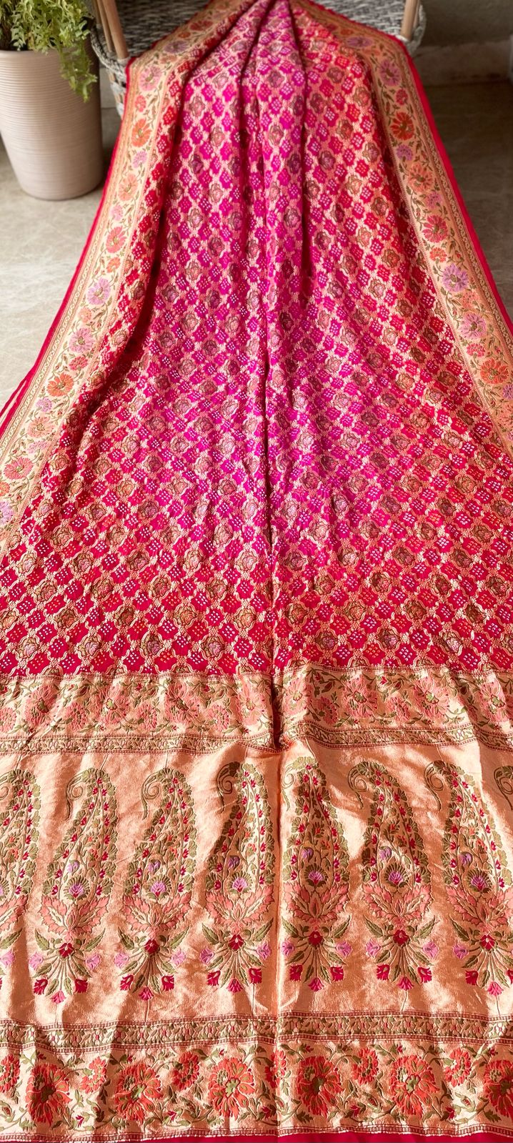 Gargi - An ancient scholar Meenakari Motif Saree