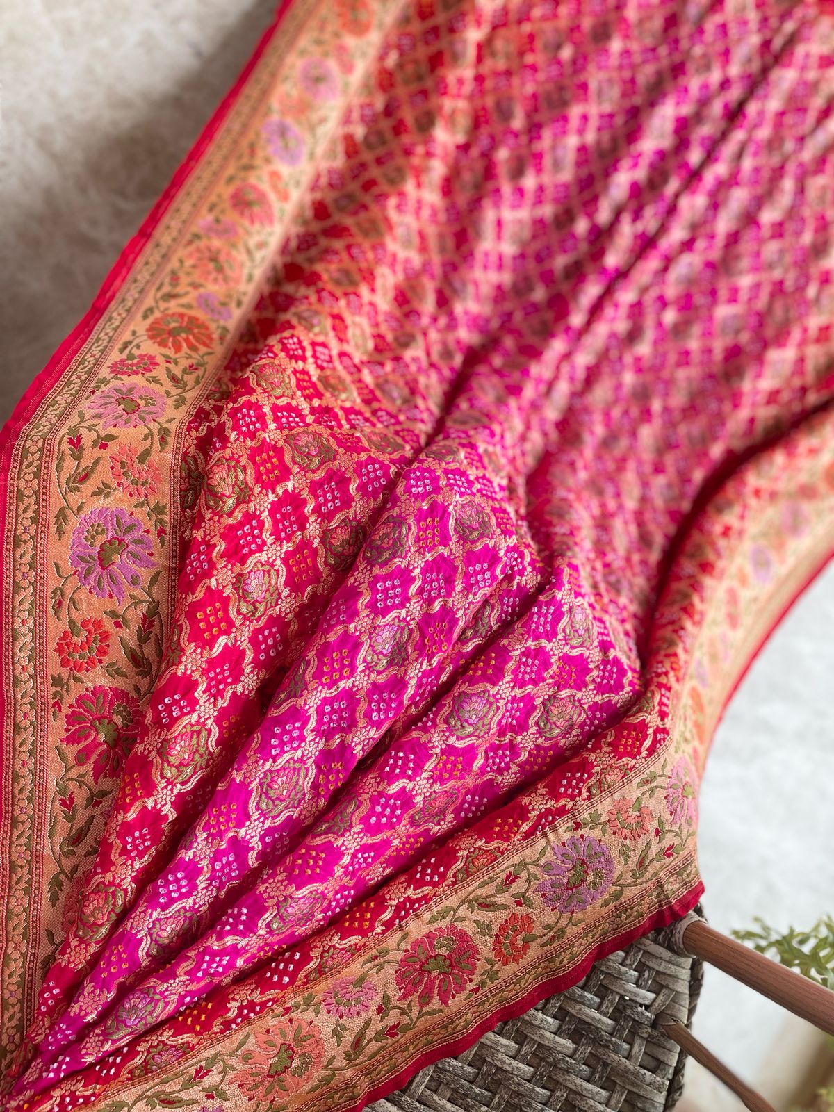 Gargi - An ancient scholar Meenakari Motif Saree