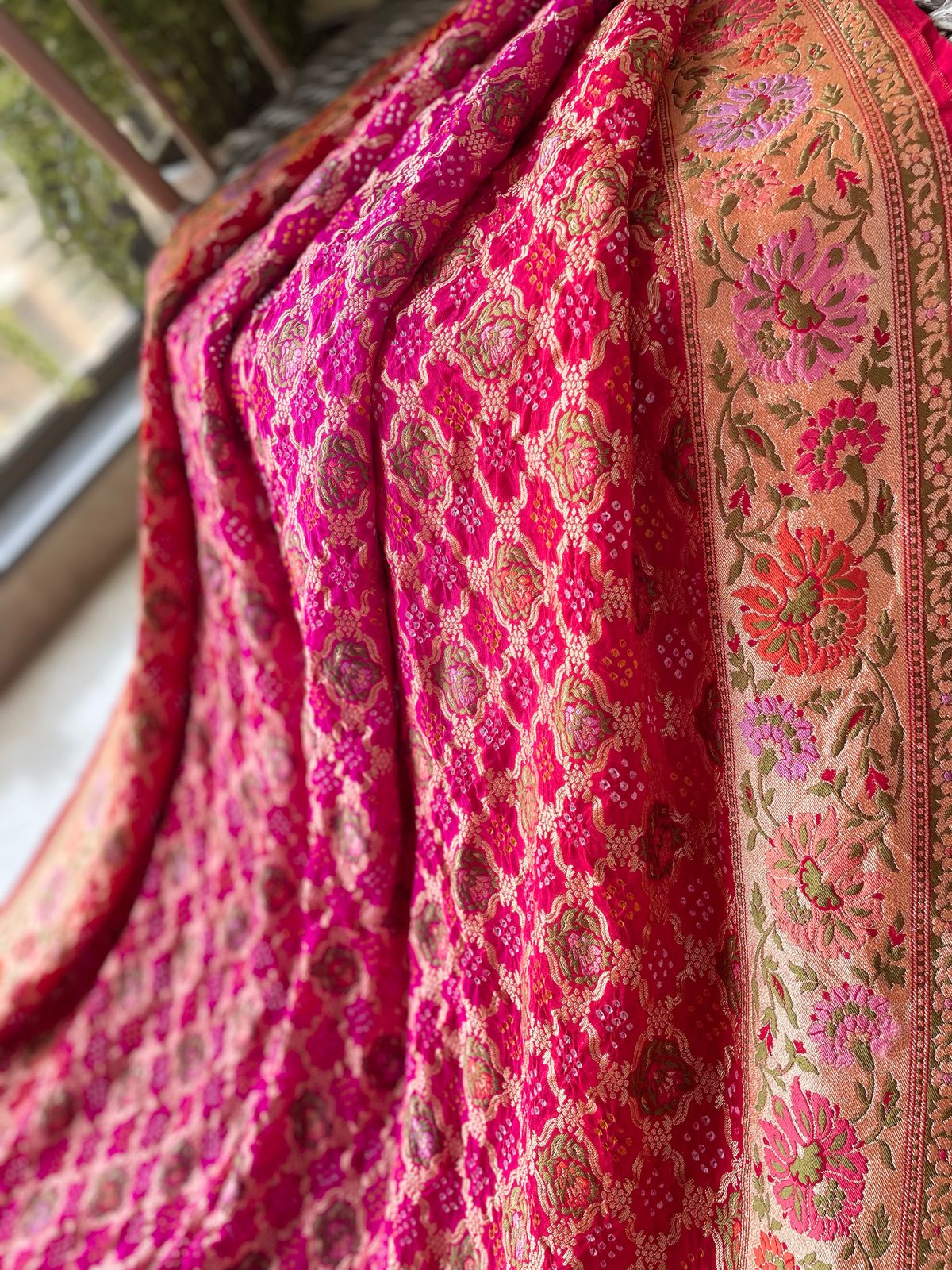 Gargi - An ancient scholar Meenakari Motif Saree