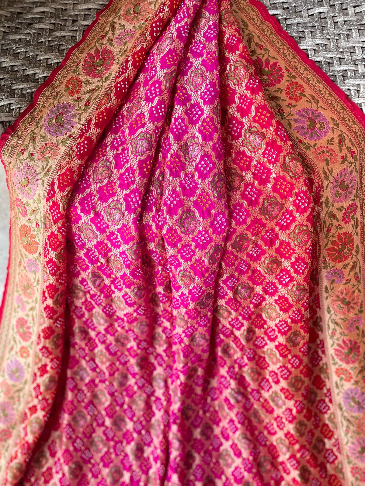 Gargi - An ancient scholar Meenakari Motif Saree