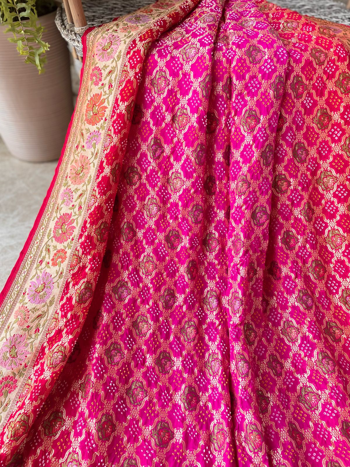 Gargi - An ancient scholar Meenakari Motif Saree