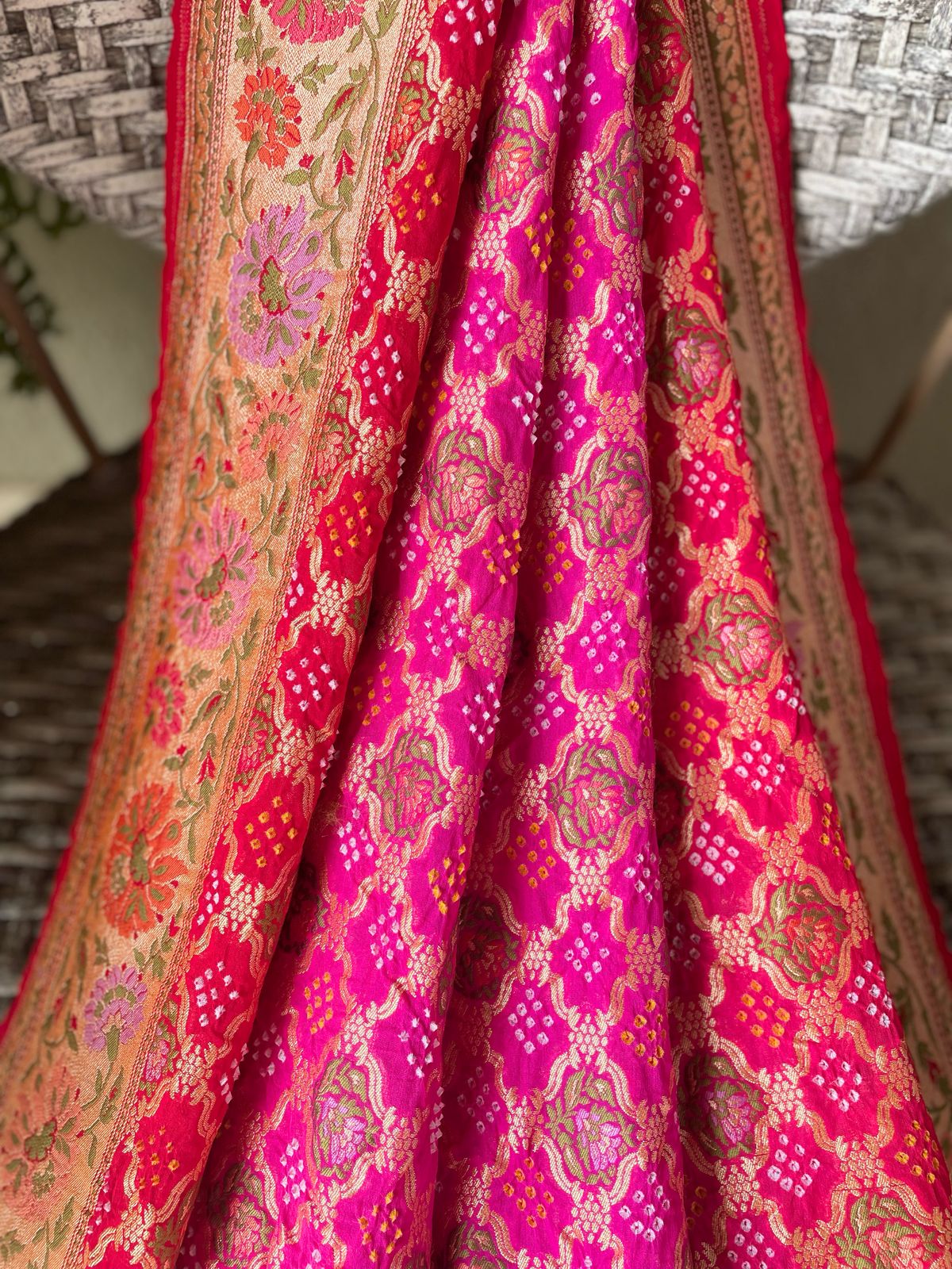 Gargi - An ancient scholar Meenakari Motif Saree
