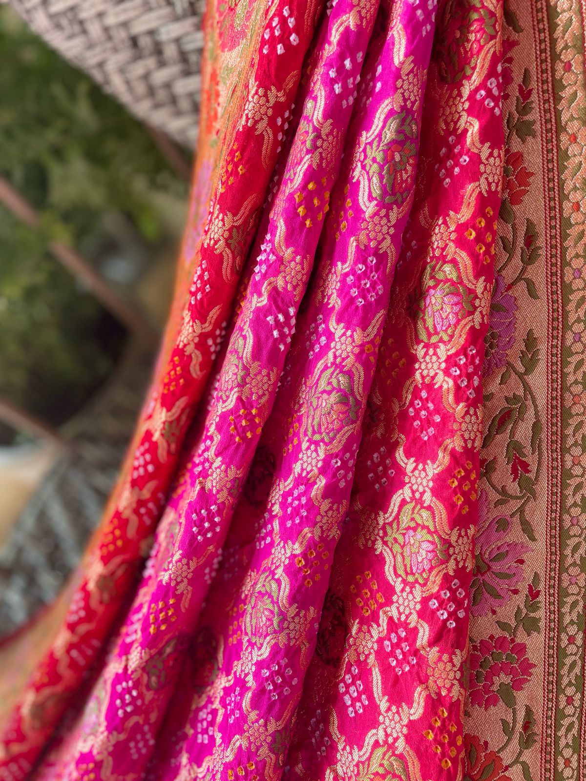 Gargi - An ancient scholar Meenakari Motif Saree