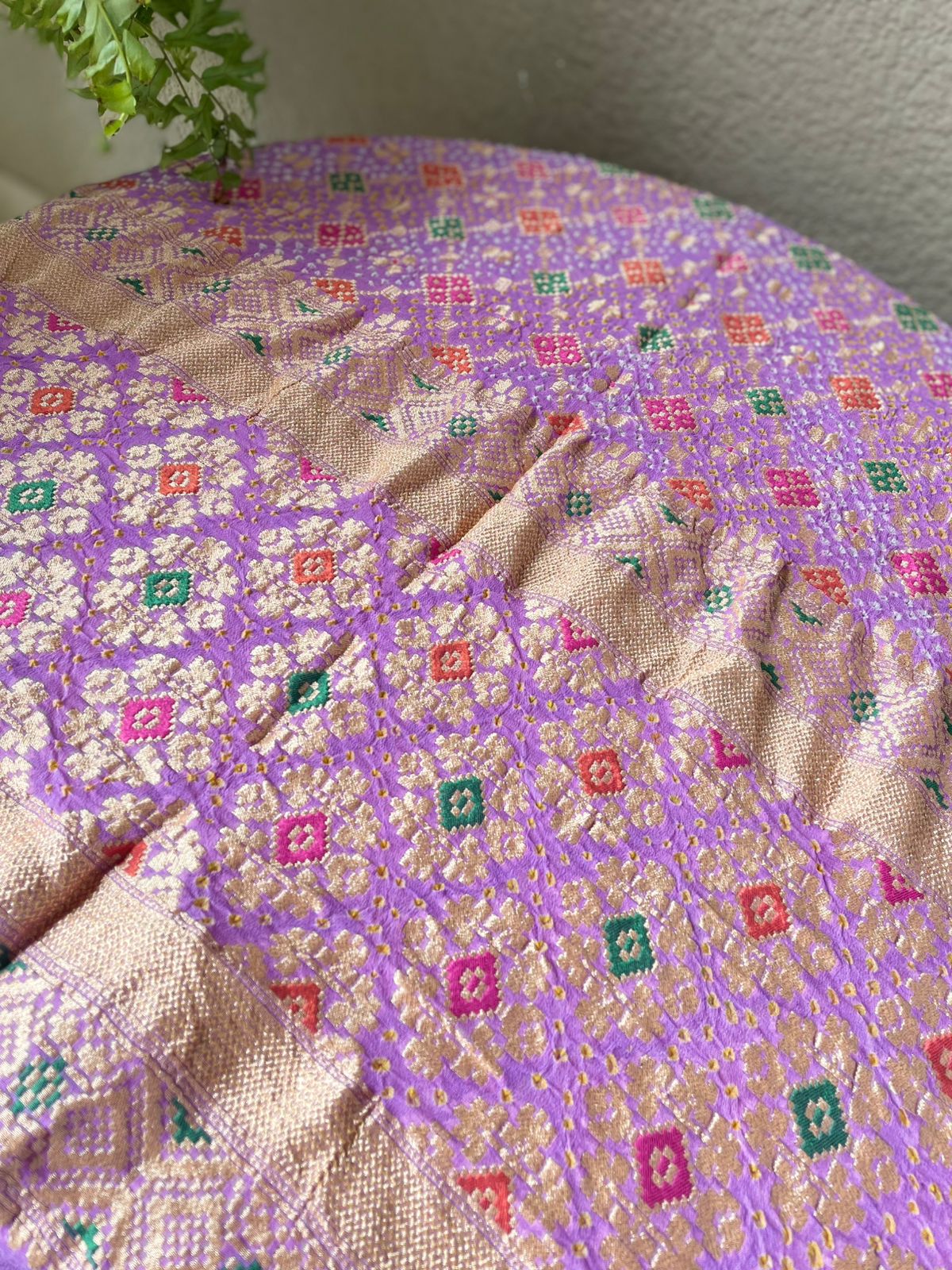 Gulzaar - Opulent Rose Garden Meenakari Dupatta