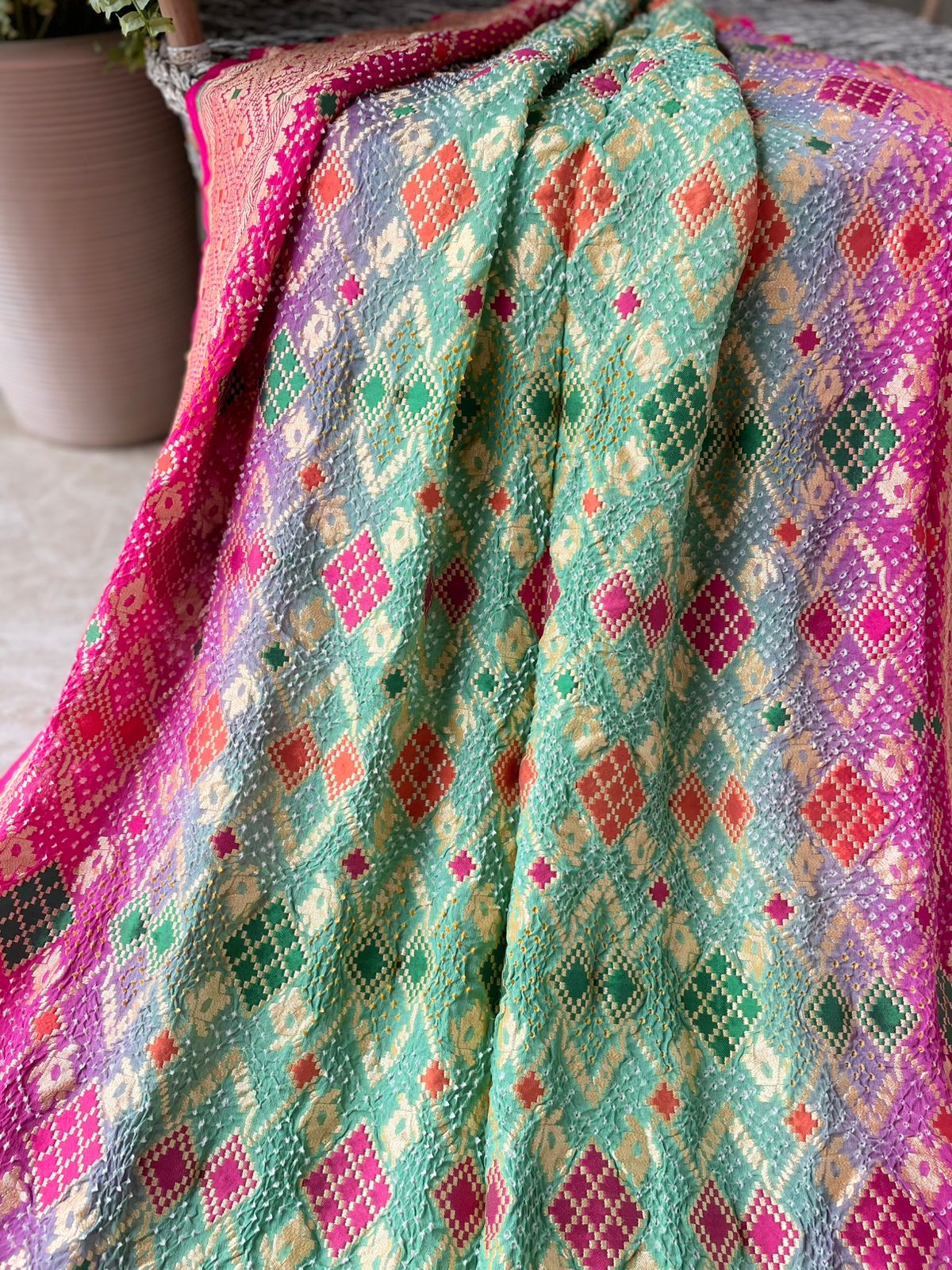 Nirjara - A Warrior Meenakari Saree
