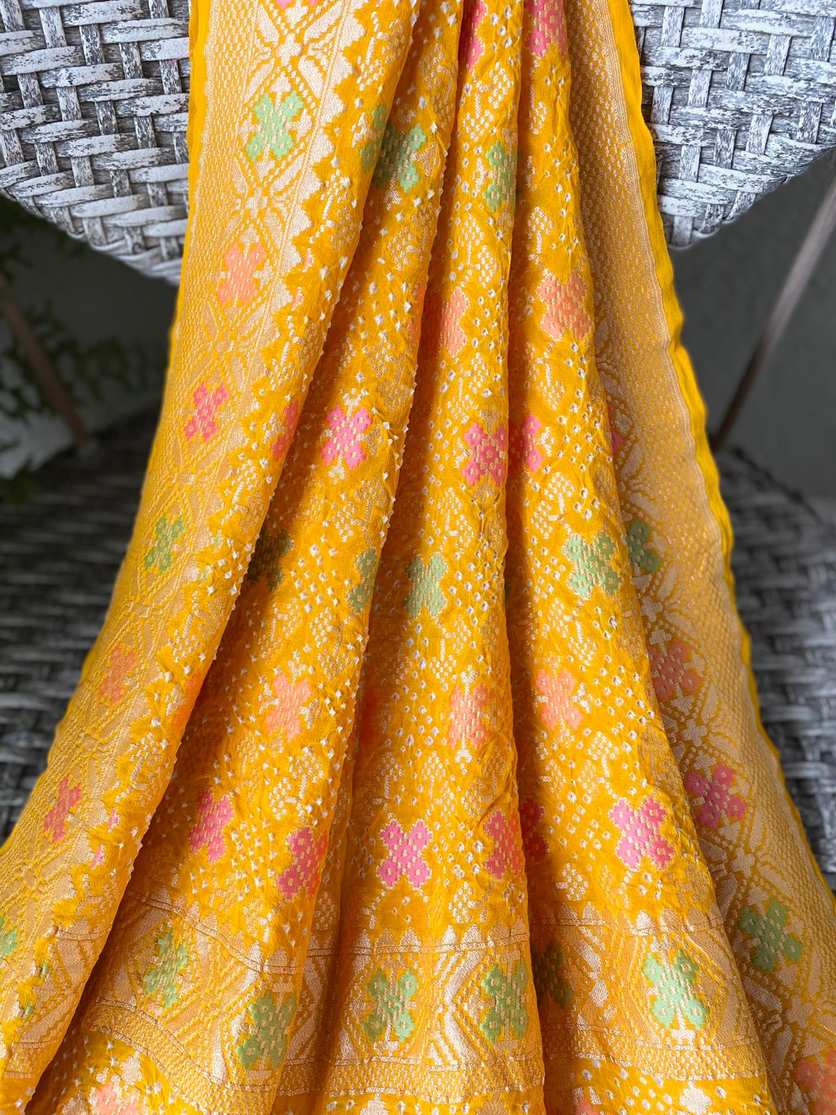 Niharika - Dew drops Meenakari Dupatta