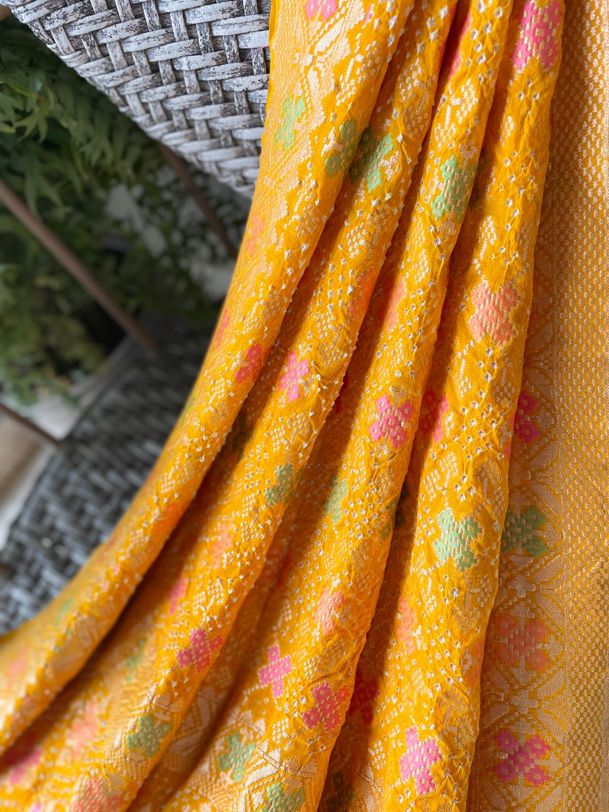 Niharika - Dew drops Meenakari Dupatta