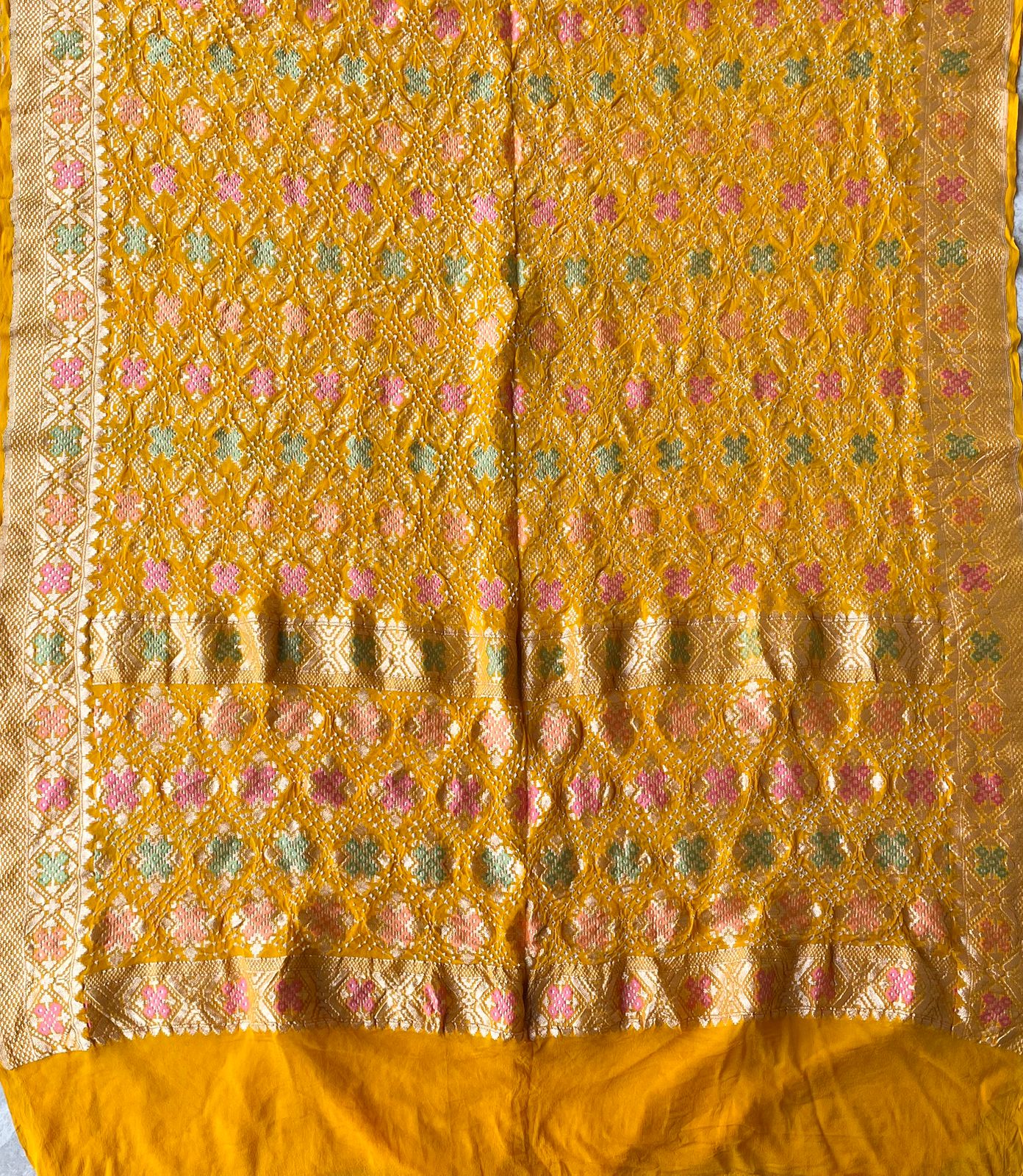 Niharika - Dew drops Meenakari Dupatta