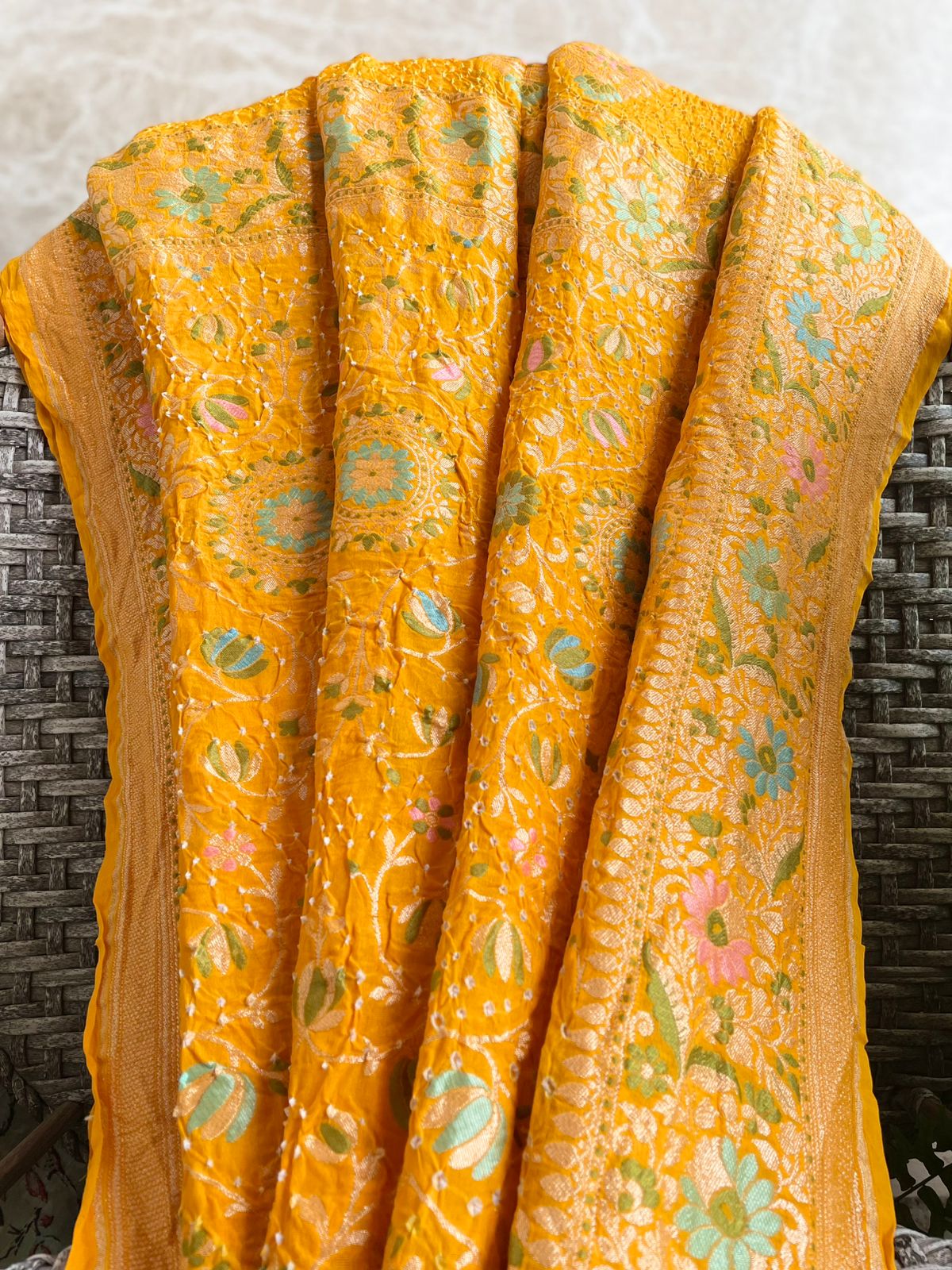 Arunima - Glow of Dawn Meenakari Motif Dupatta