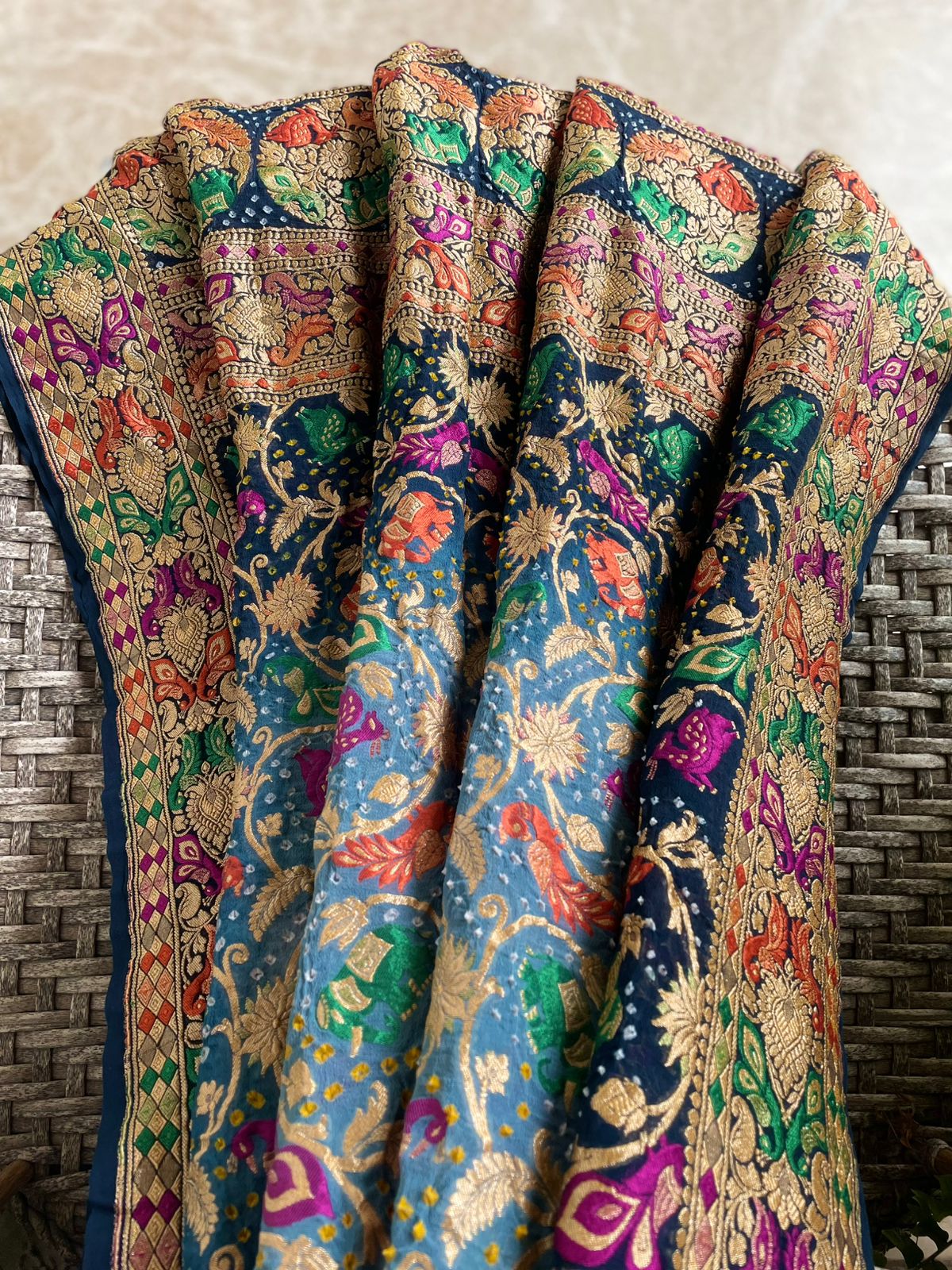 Aalia - The Noble Soul Meenakari Motif Dupatta