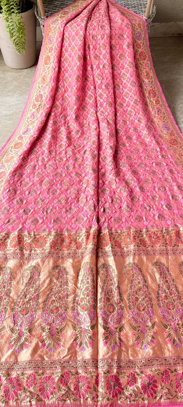 Aarna - A Beautiful Stream Meenakari Motif Saree