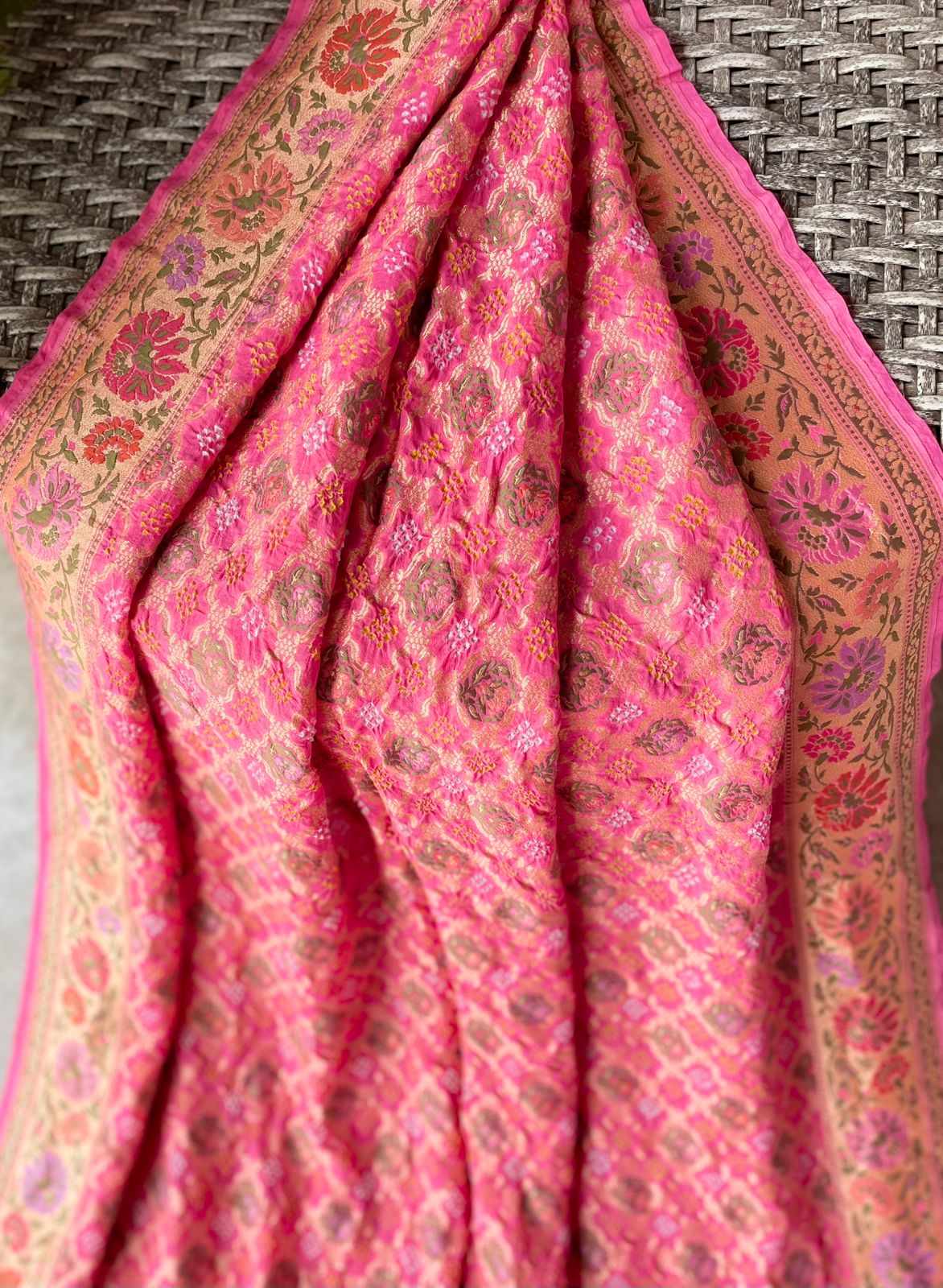 Aarna - A Beautiful Stream Meenakari Motif Saree