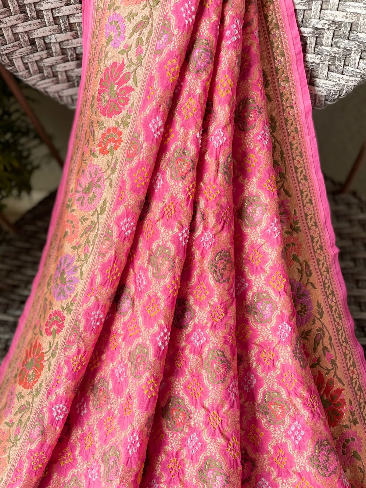 Aarna - A Beautiful Stream Meenakari Motif Saree