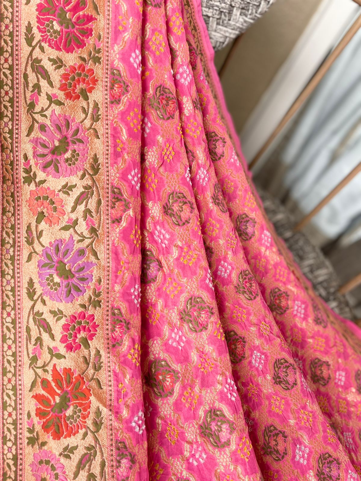 Aarna - A Beautiful Stream Meenakari Motif Saree