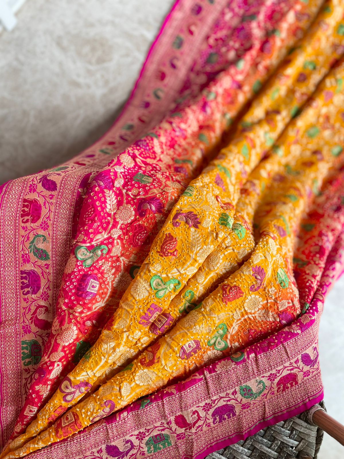 Lata - A Vine Meenakari Motif Saree