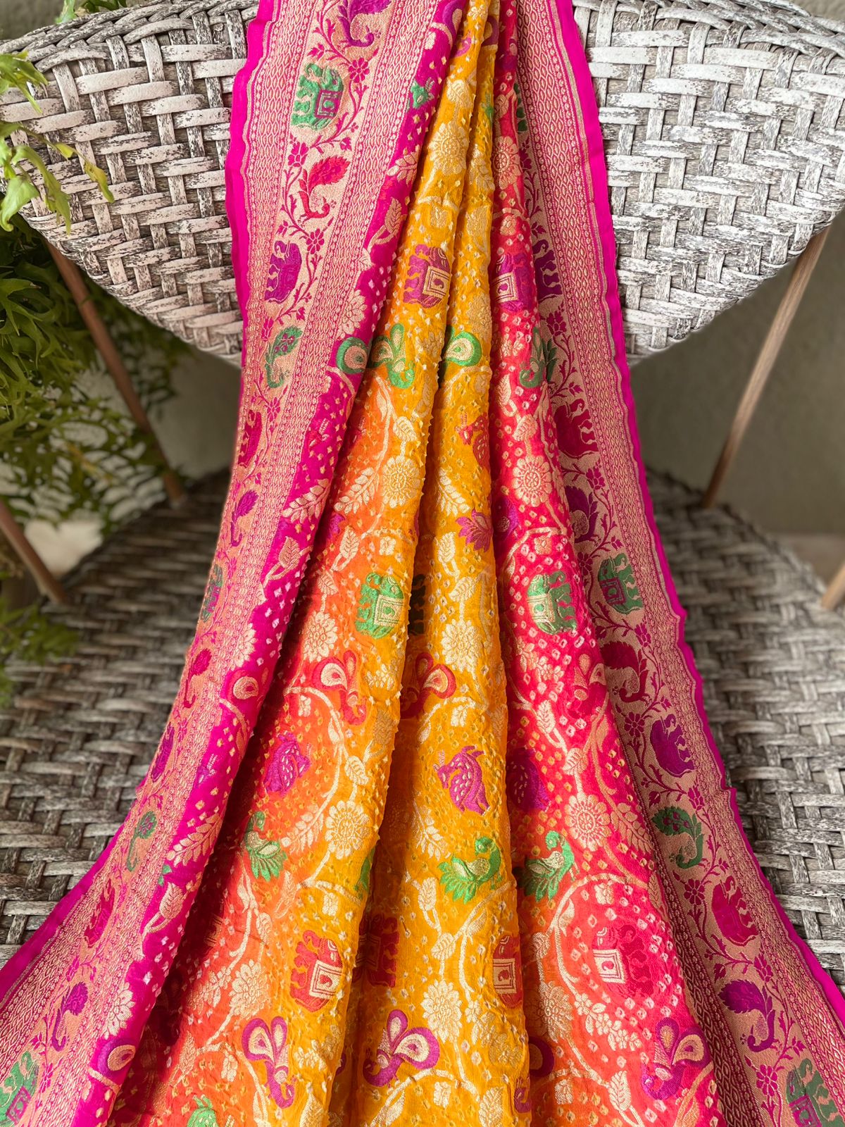 Lata - A Vine Meenakari Motif Saree