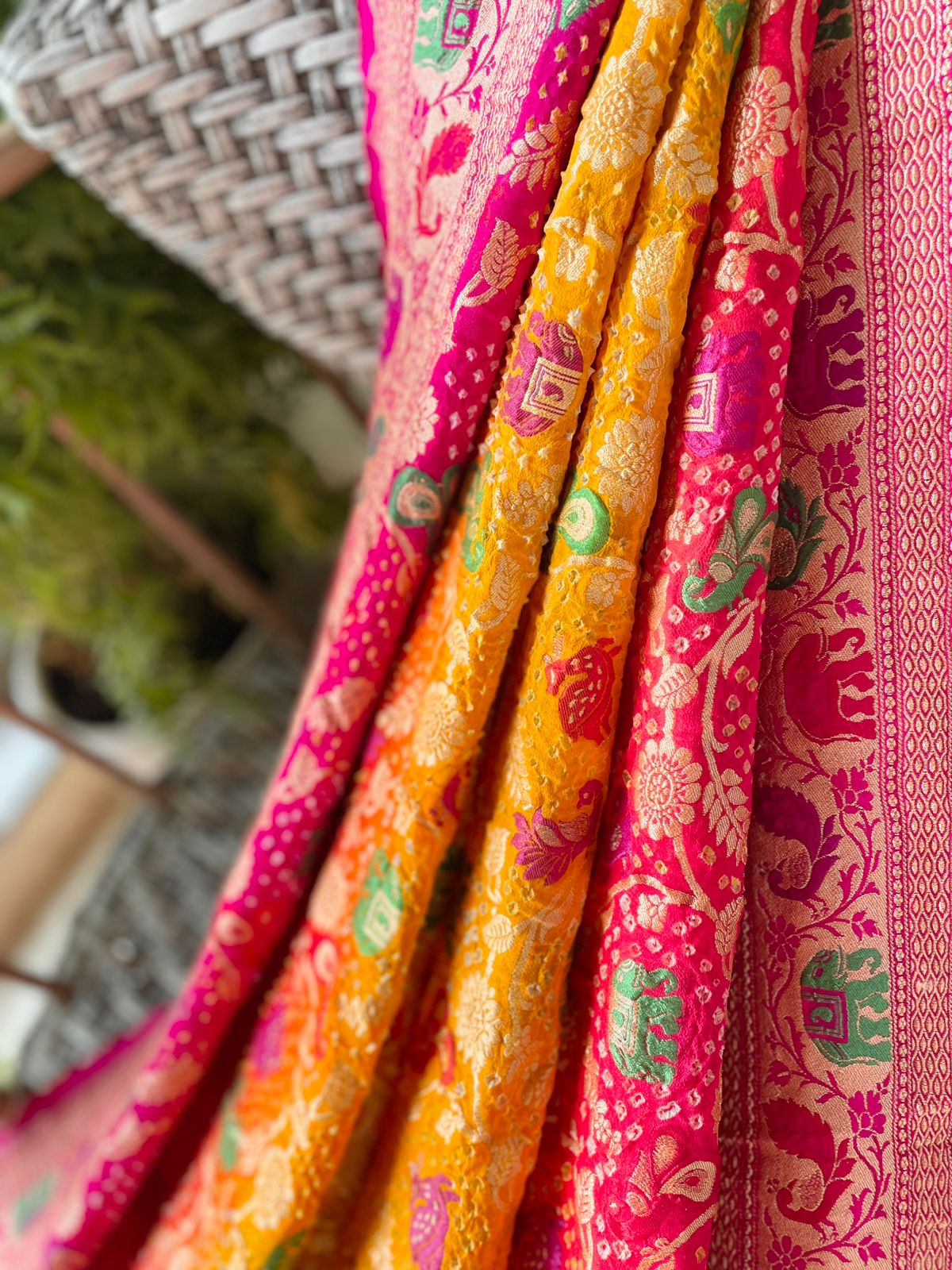 Lata - A Vine Meenakari Motif Saree