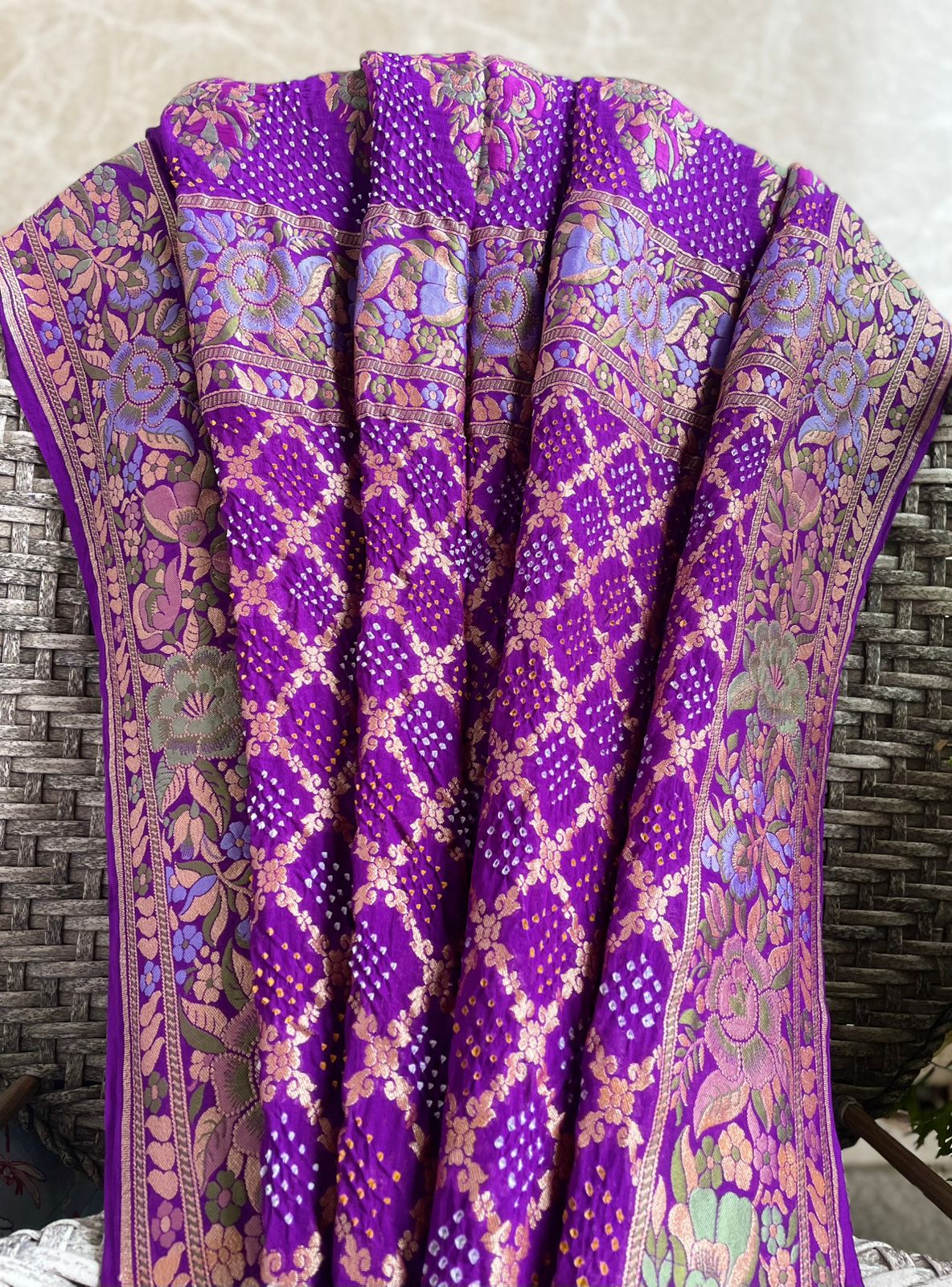 Paheli - The Mystic Creation Meenakari Motif Dupatta