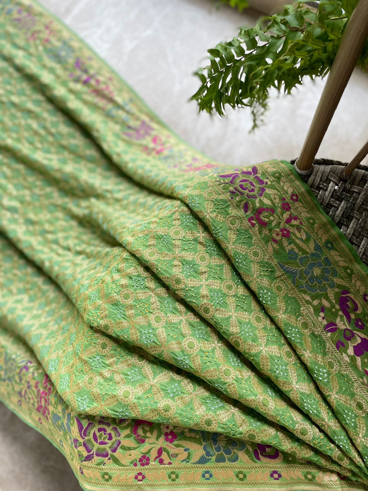 Krisha - The Divine Soul Meenakari Motif Saree