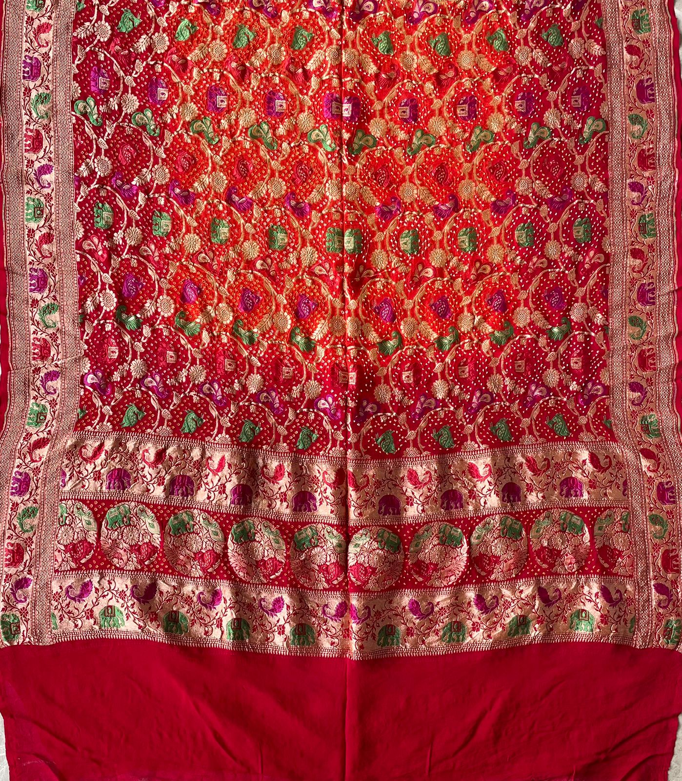 Abha - Luminous beauty Meenakari Motif Dupatta