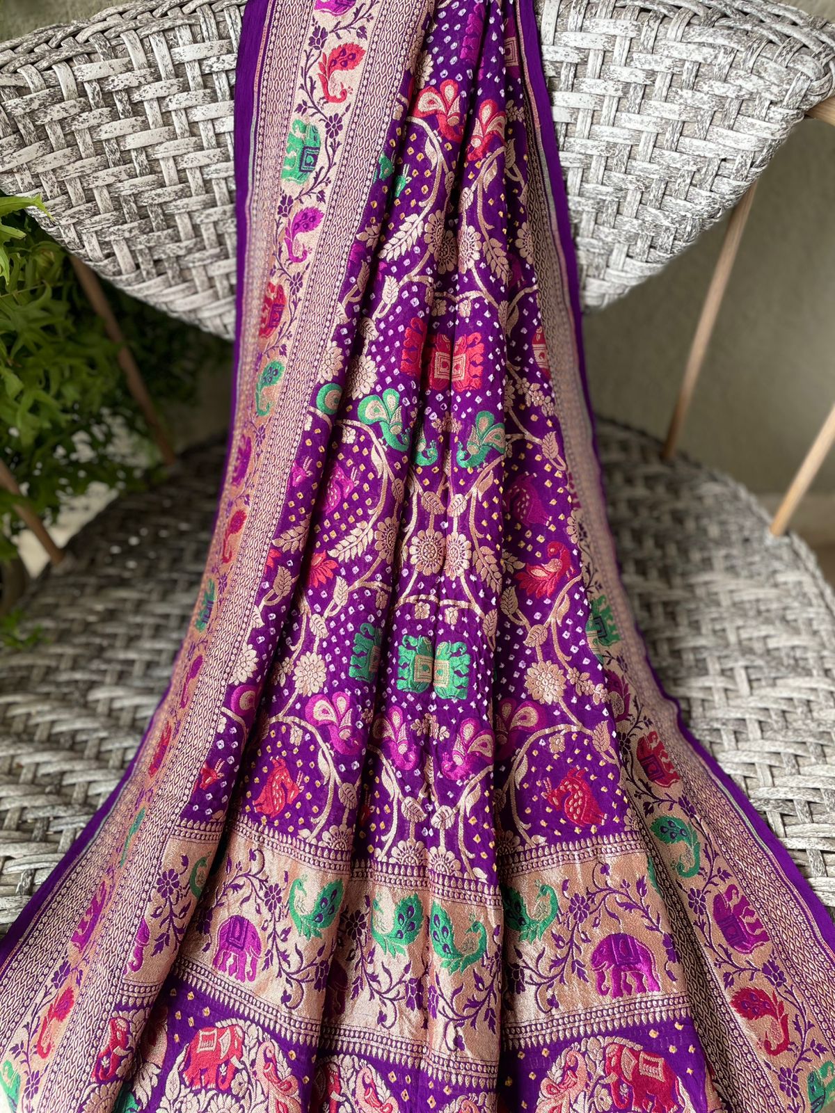 Ayanti - Fortunate One Meenakari Motif Dupatta