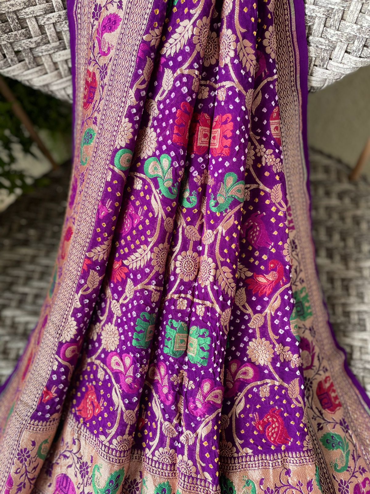 Ayanti - Fortunate One Meenakari Motif Dupatta