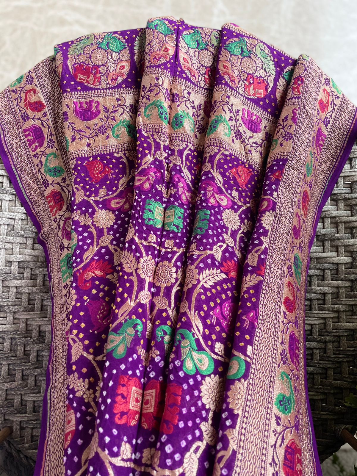 Ayanti - Fortunate One Meenakari Motif Dupatta