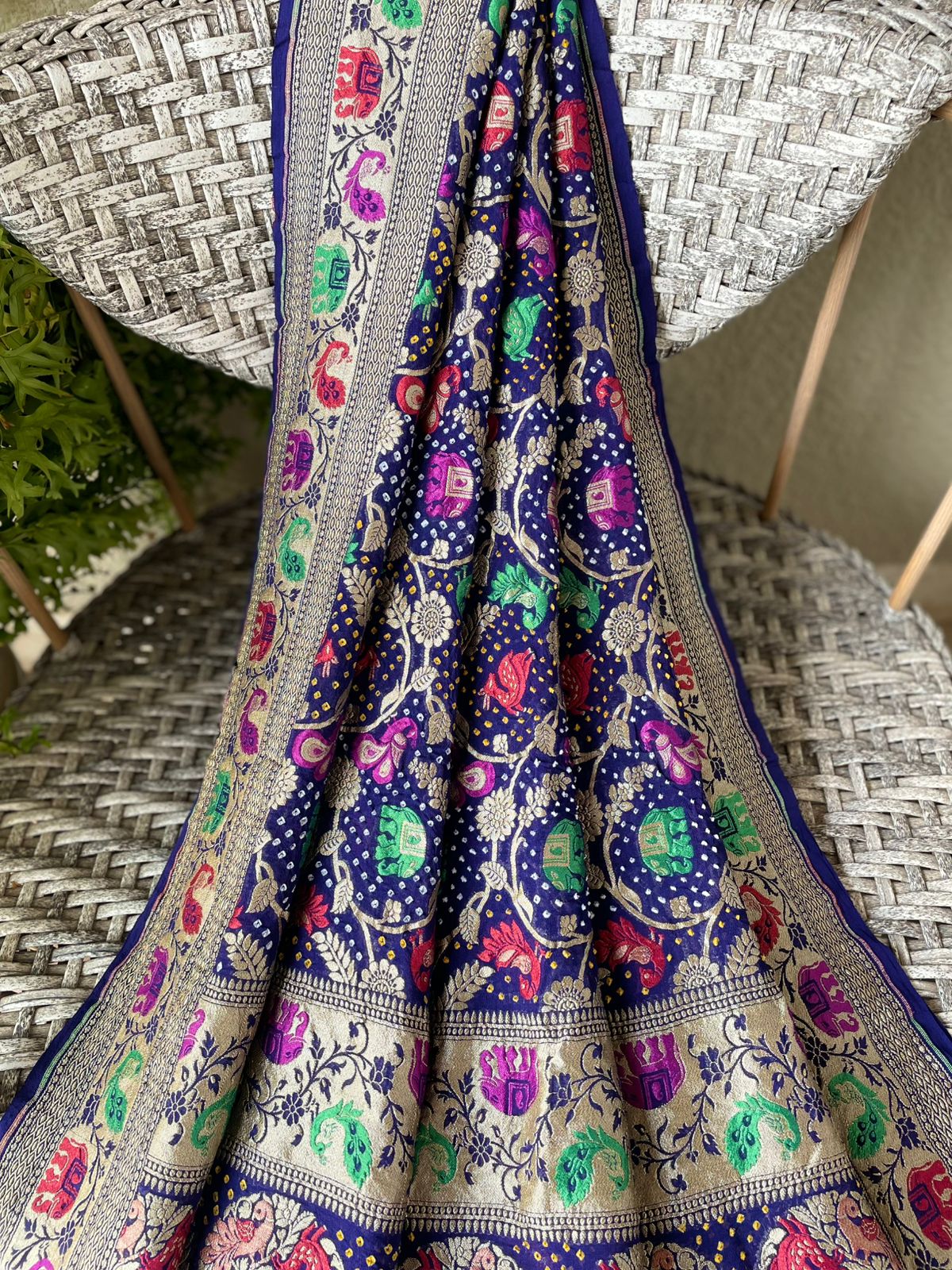 Rajwada - Bespoke Royalty Meenakari Motif Dupatta