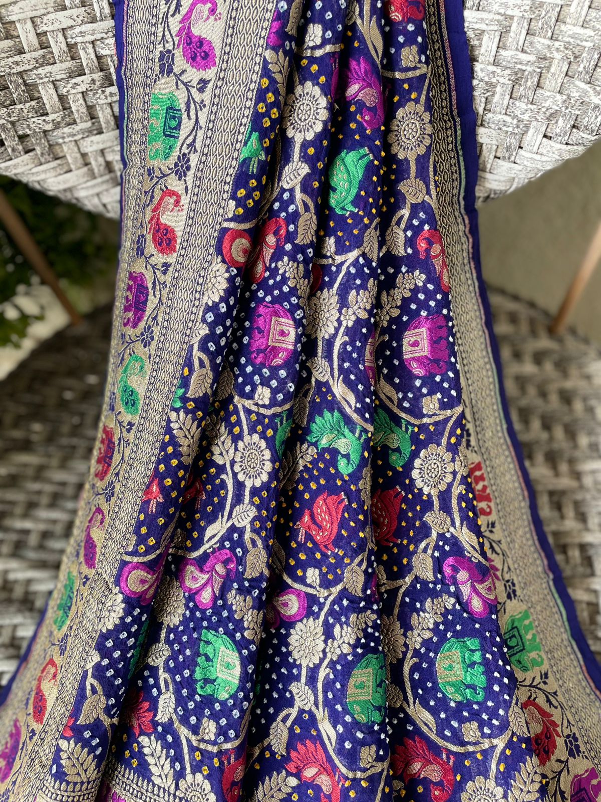Rajwada - Bespoke Royalty Meenakari Motif Dupatta
