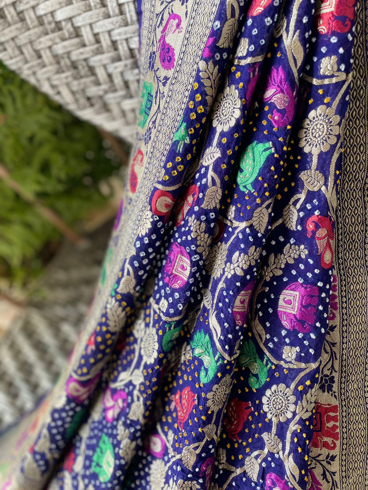 Rajwada - Bespoke Royalty Meenakari Motif Dupatta