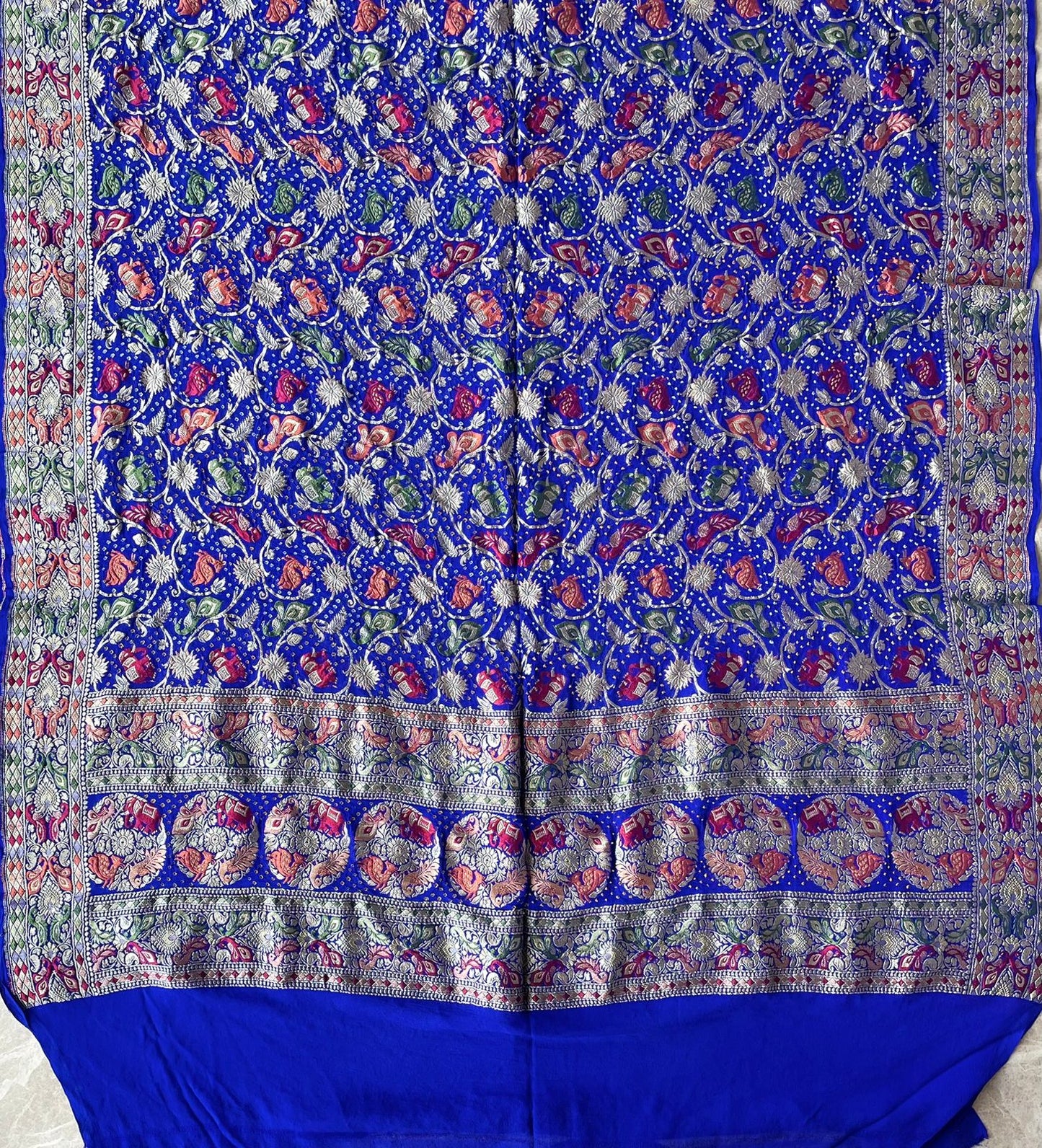 Shashi - A Celestial Goddess Meenakari Motif Dupatta