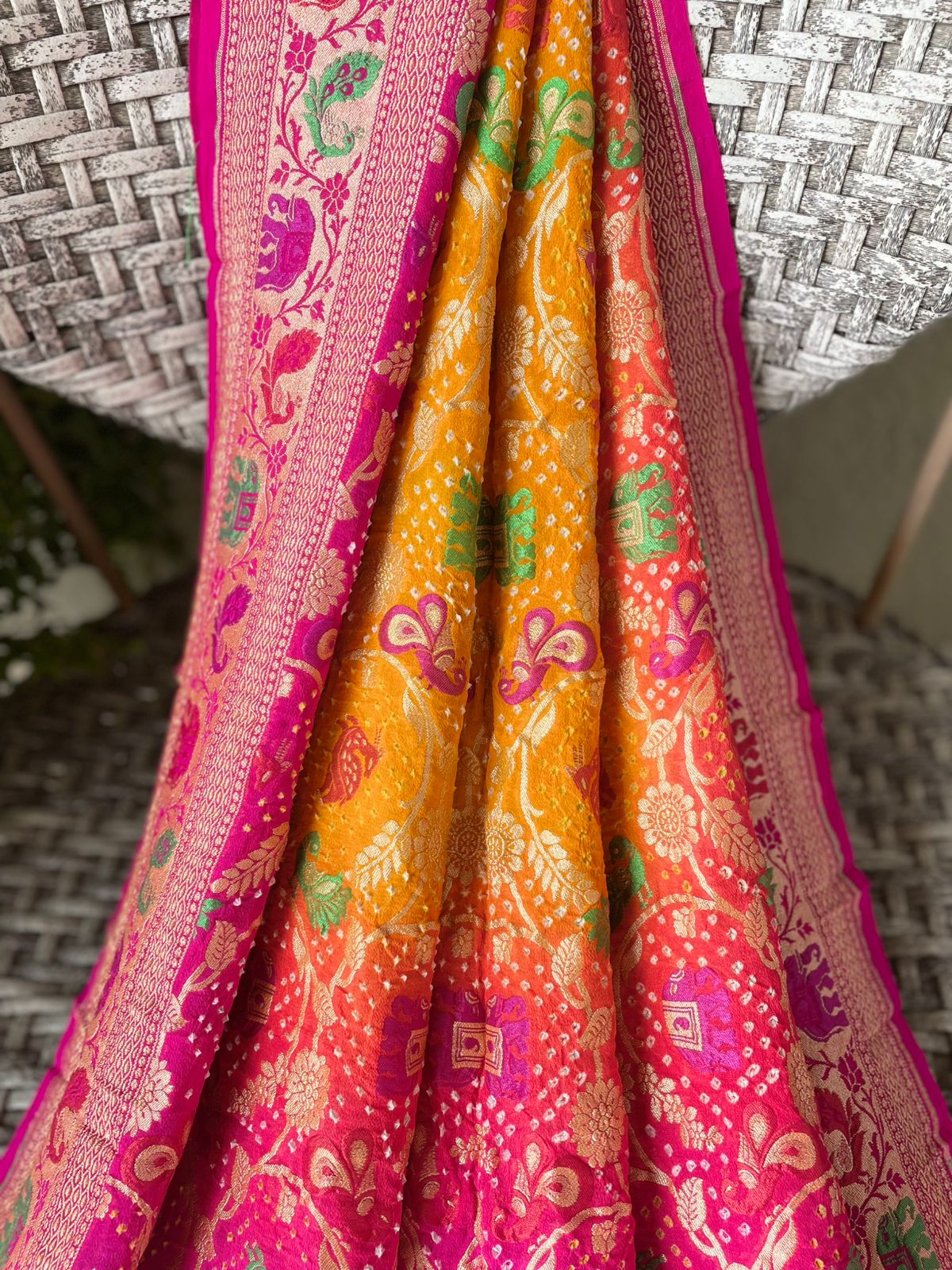 Ikshita - The Visible One Meenakari Motif Dupatta