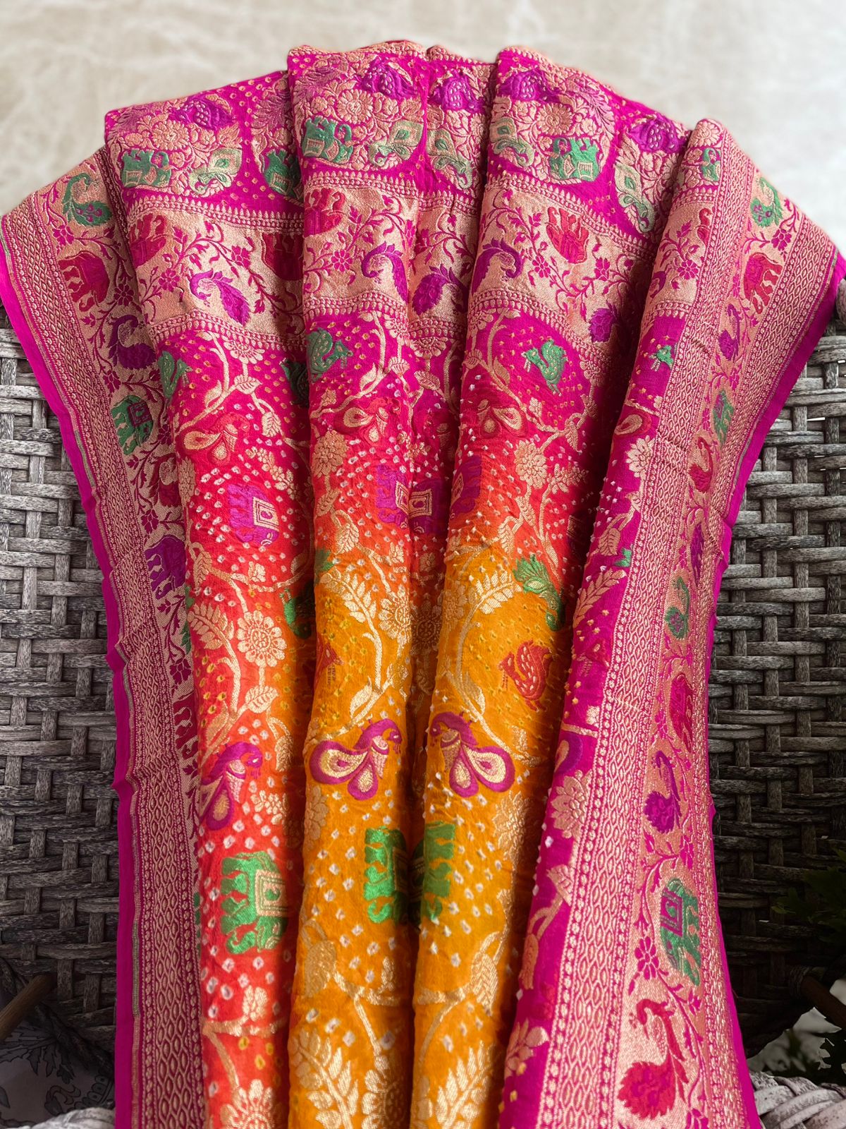 Ikshita - The Visible One Meenakari Motif Dupatta