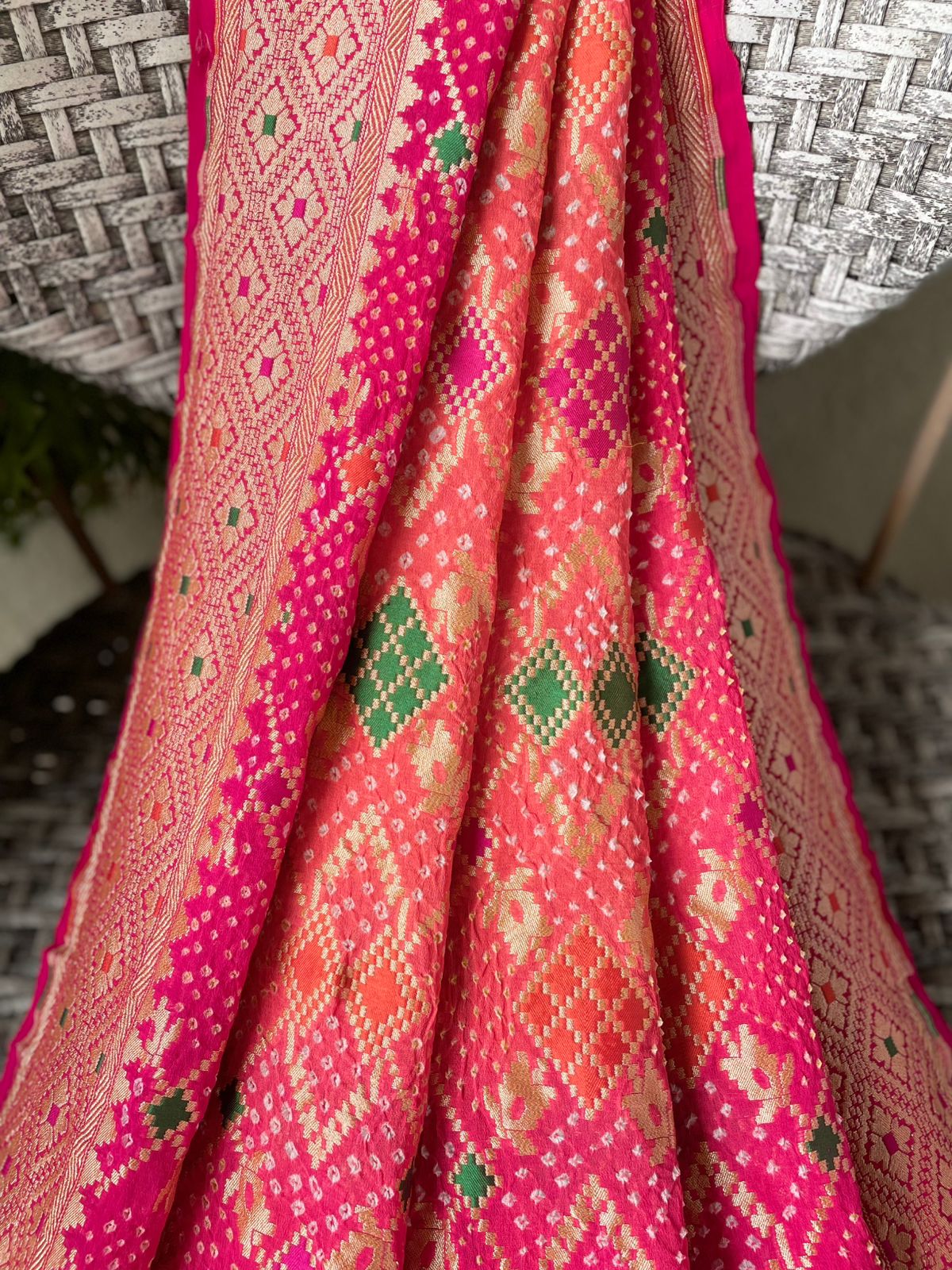 Anika - Goddess Durga Meenakari Dupatta
