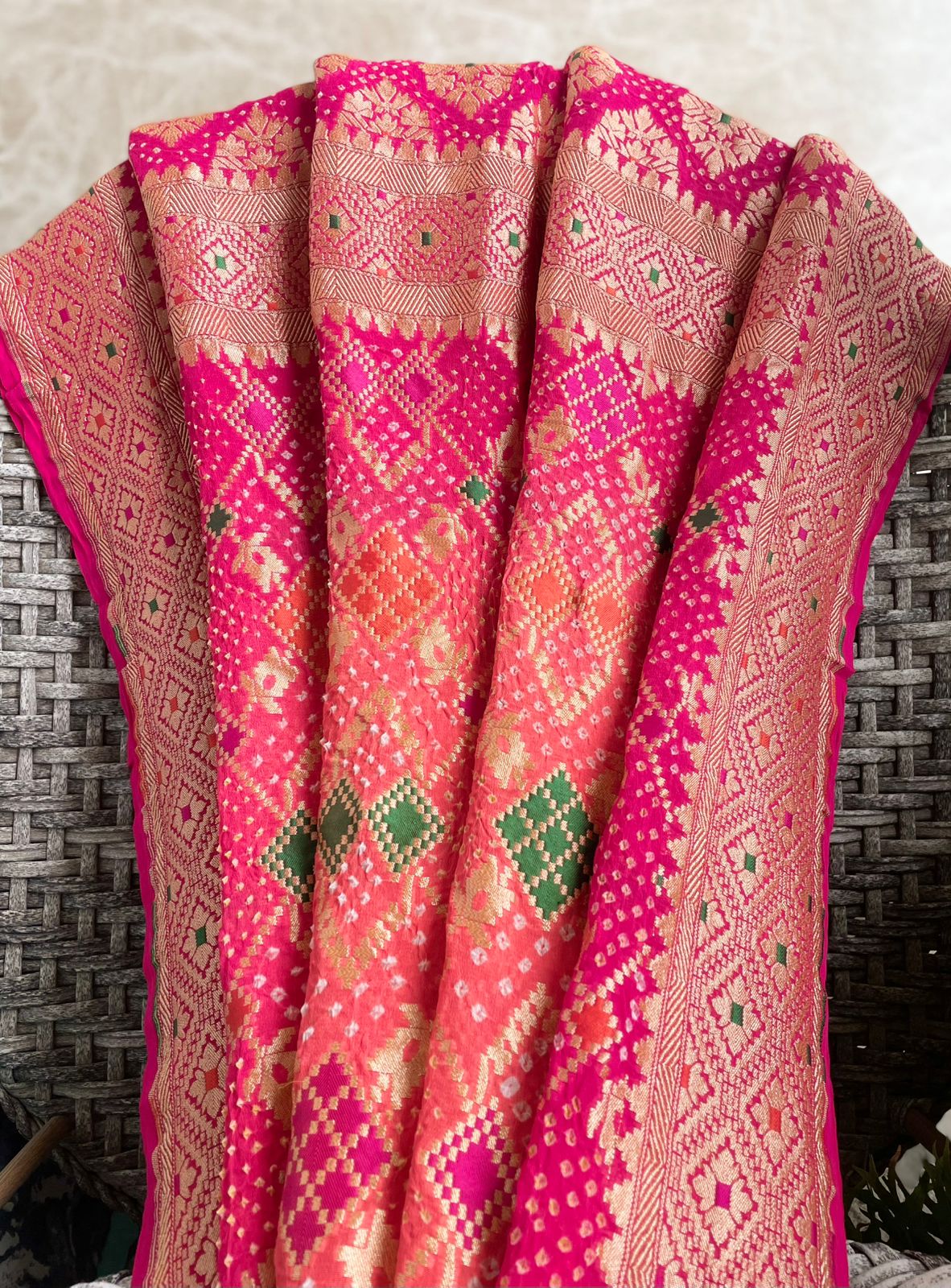 Anika - Goddess Durga Meenakari Dupatta