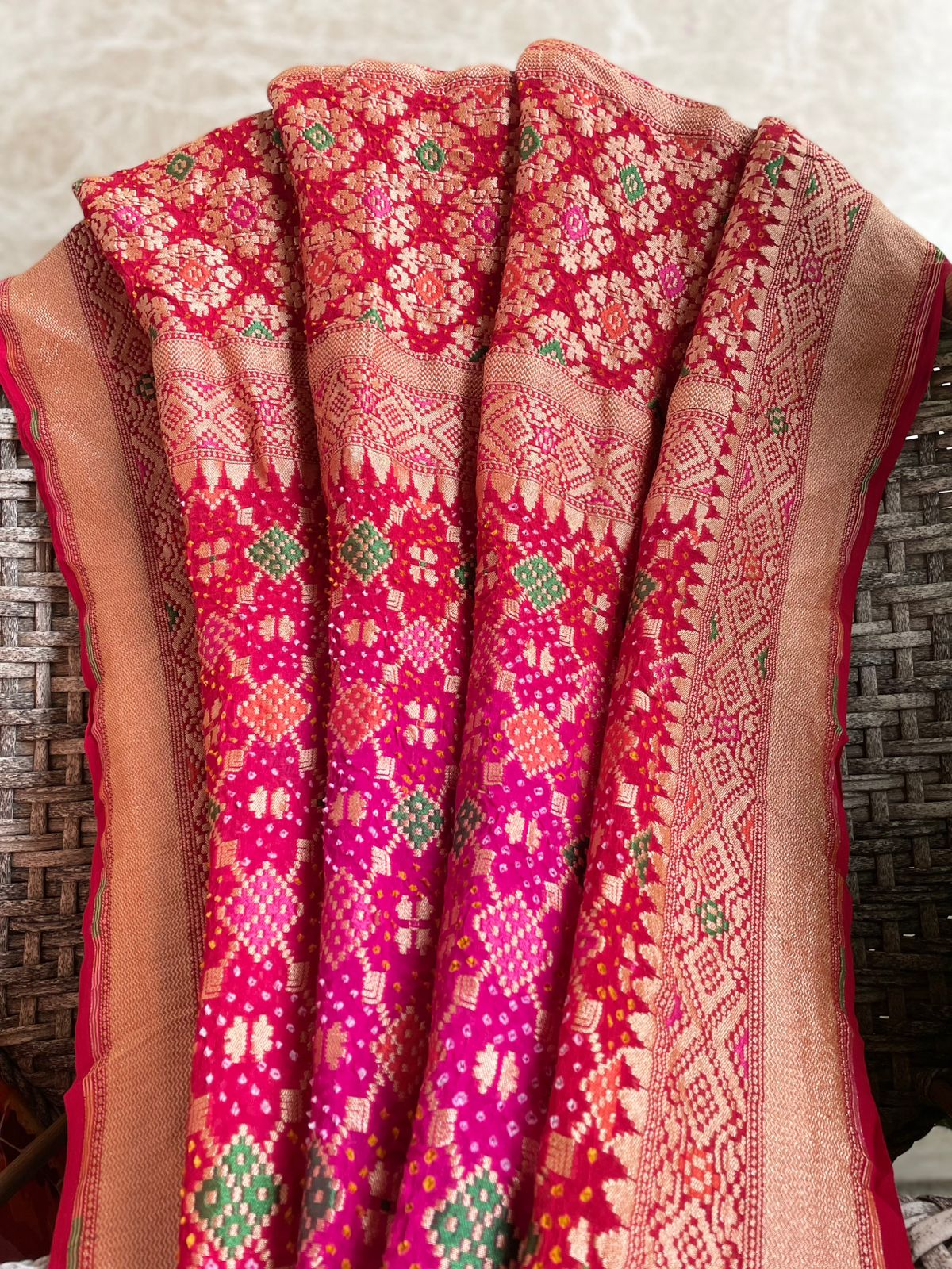 Bhavika - Cheerful expression Meenakari Dupatta