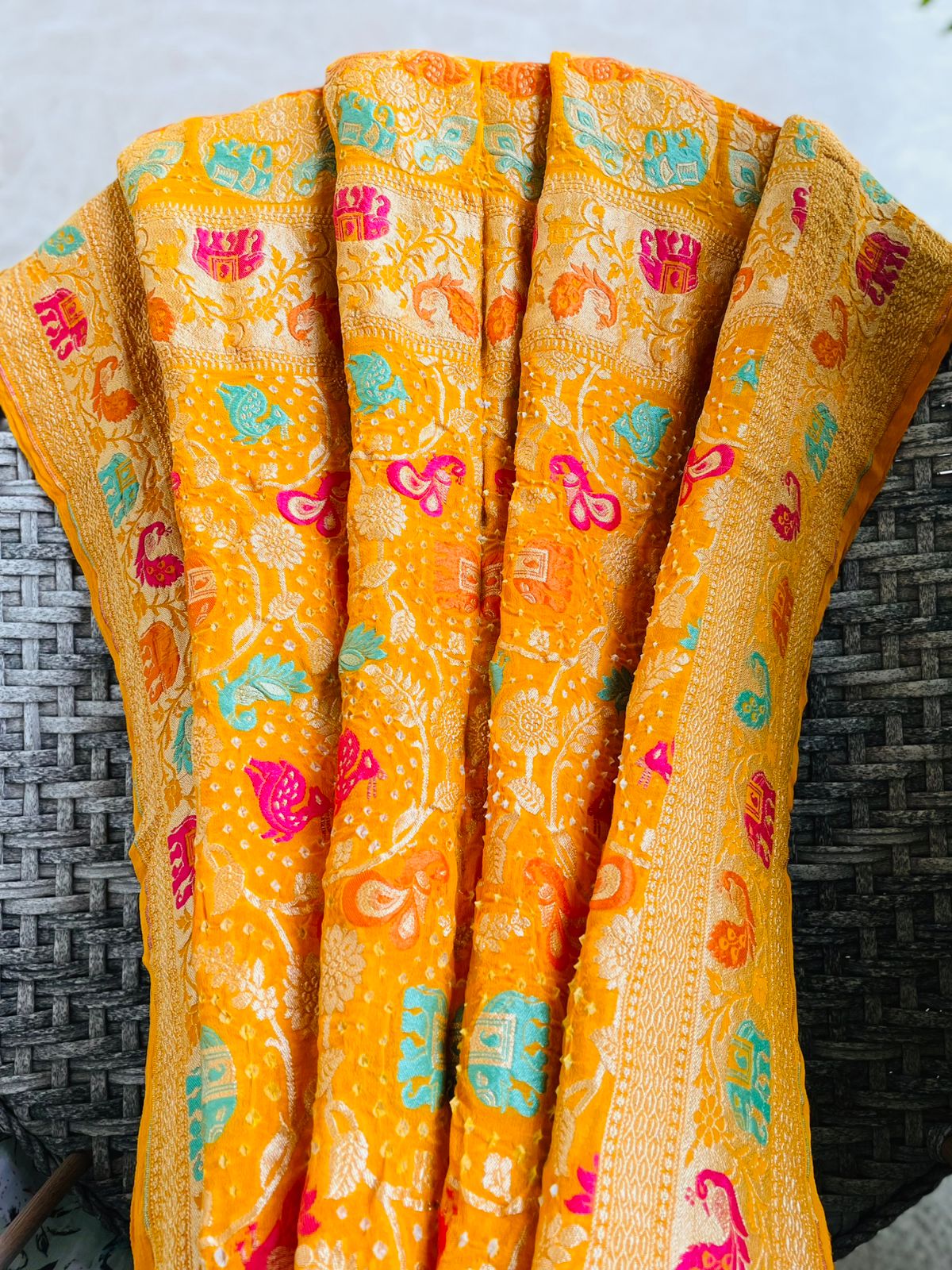 Isha - The Protector Meenakari Motif Dupatta
