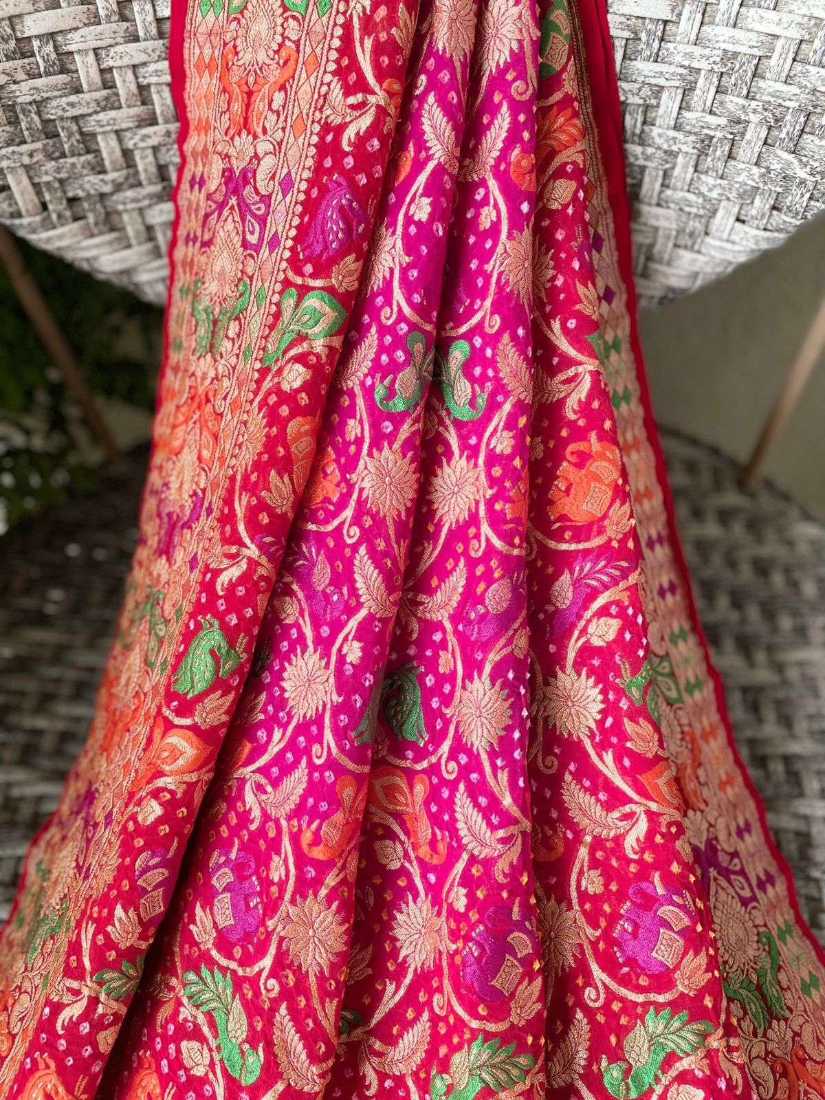 Abisha - God's gift Meenakari Motif Dupatta
