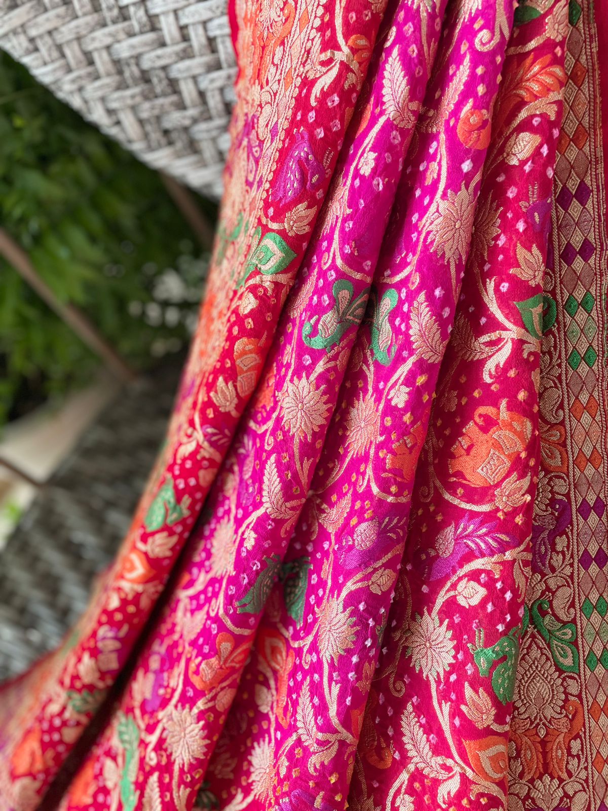 Abisha - God's gift Meenakari Motif Dupatta