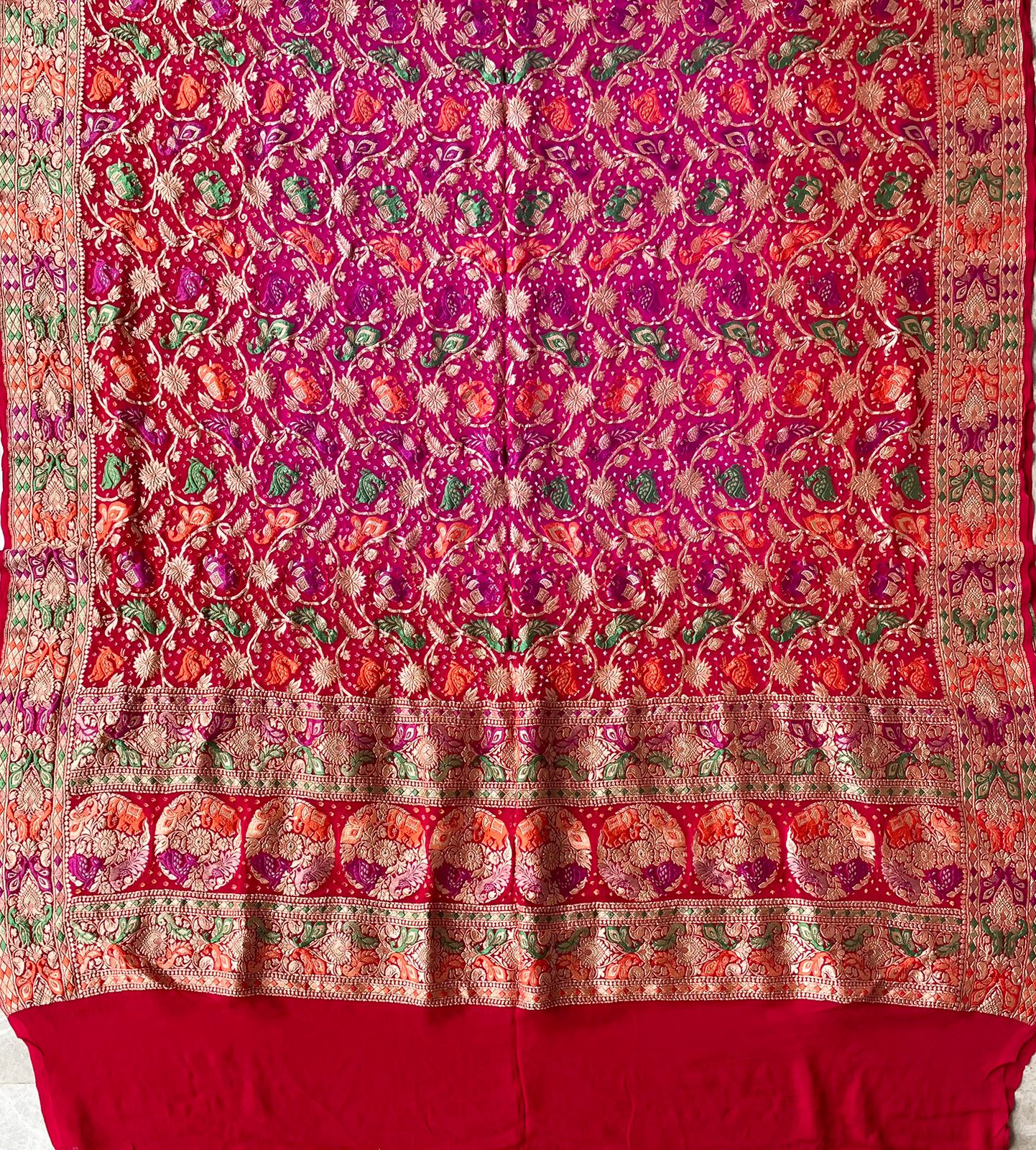 Abisha - God's gift Meenakari Motif Dupatta