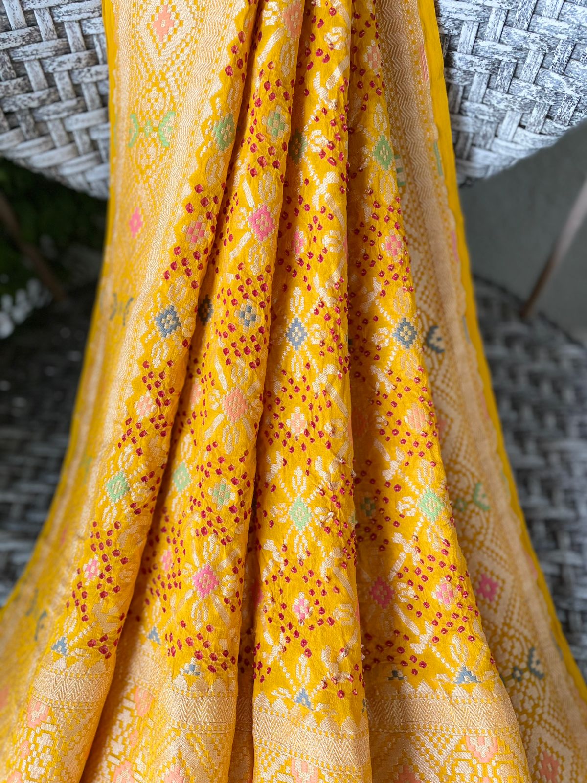 Nalini - Mother Of The Vedas Meenakari Dupatta