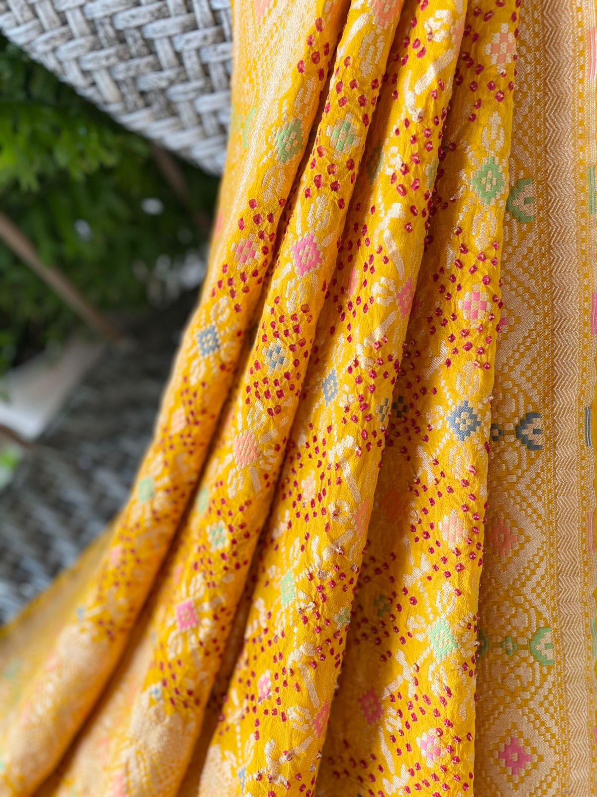 Nalini - Mother Of The Vedas Meenakari Dupatta