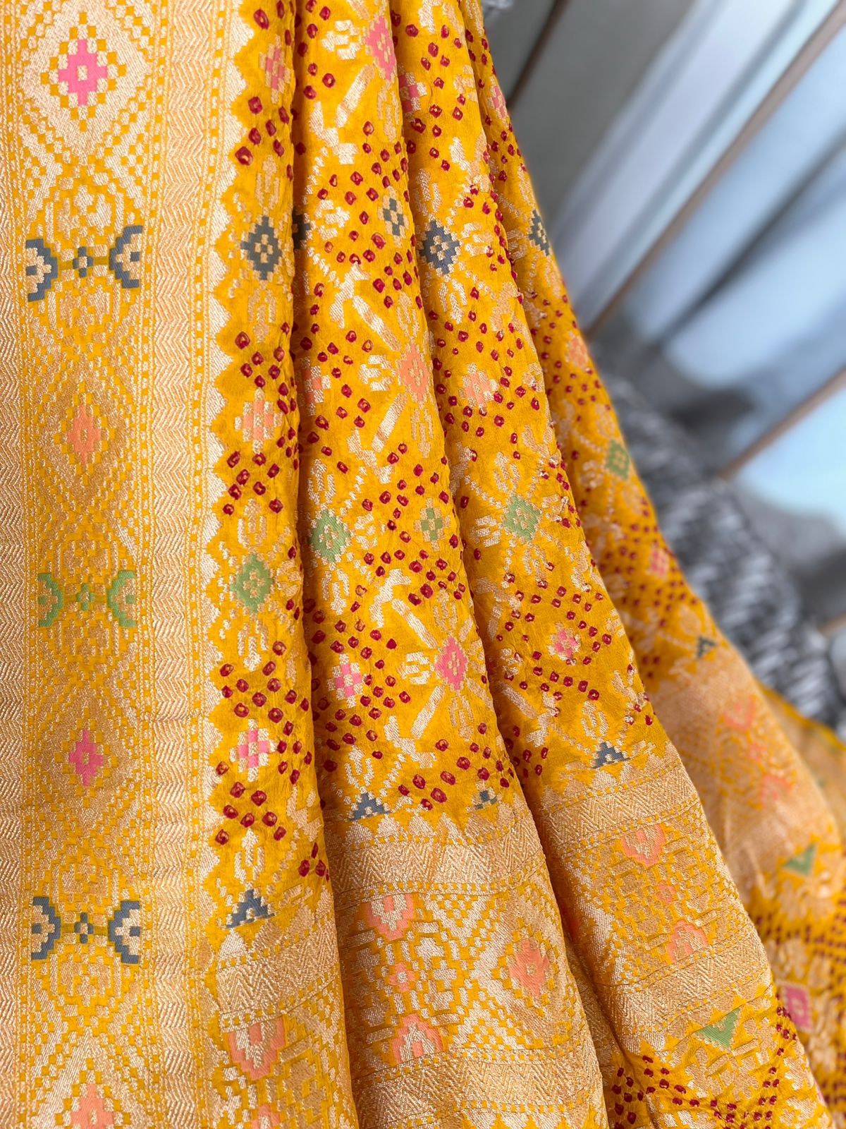 Nalini - Mother Of The Vedas Meenakari Dupatta