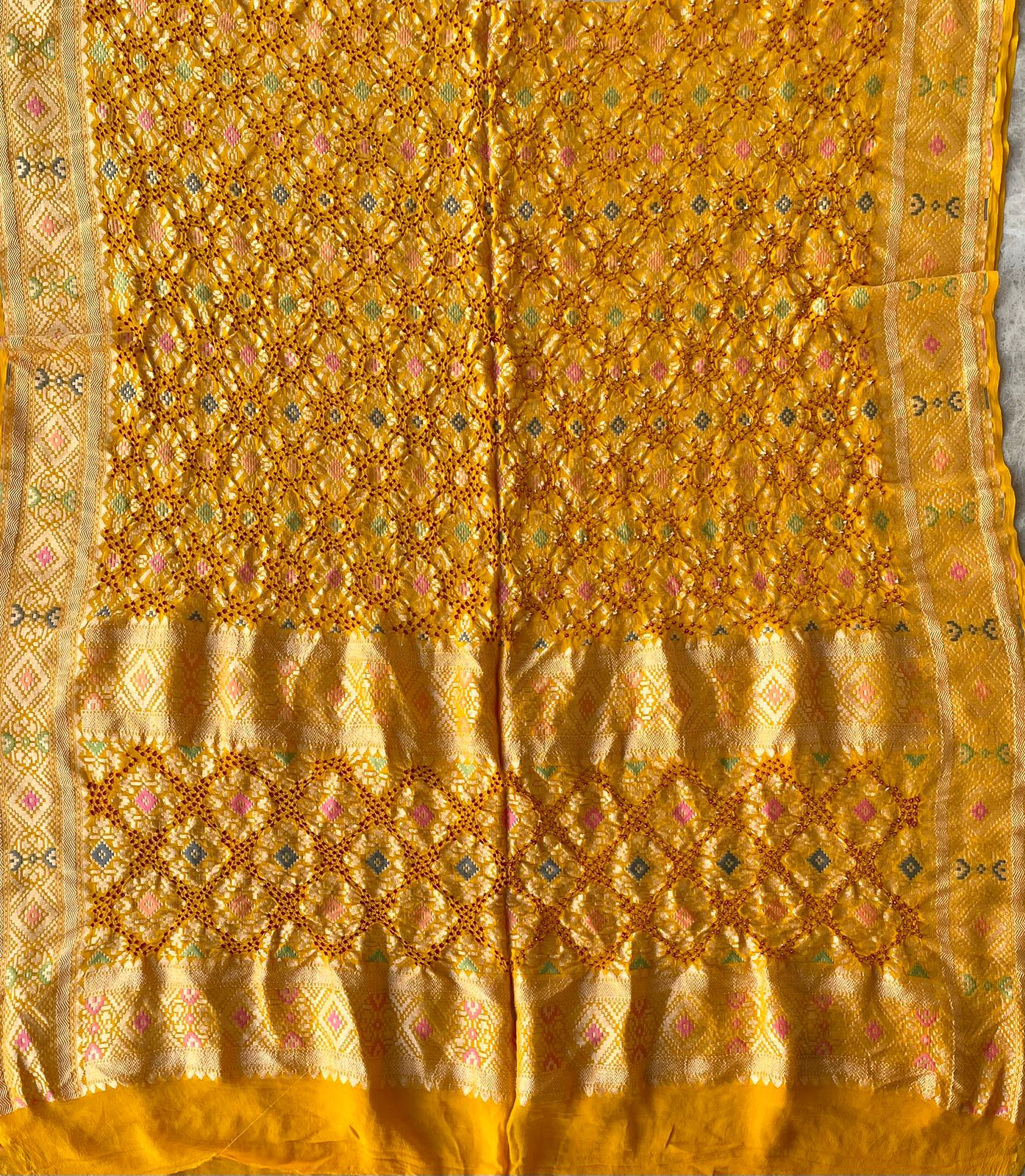 Nalini - Mother Of The Vedas Meenakari Dupatta