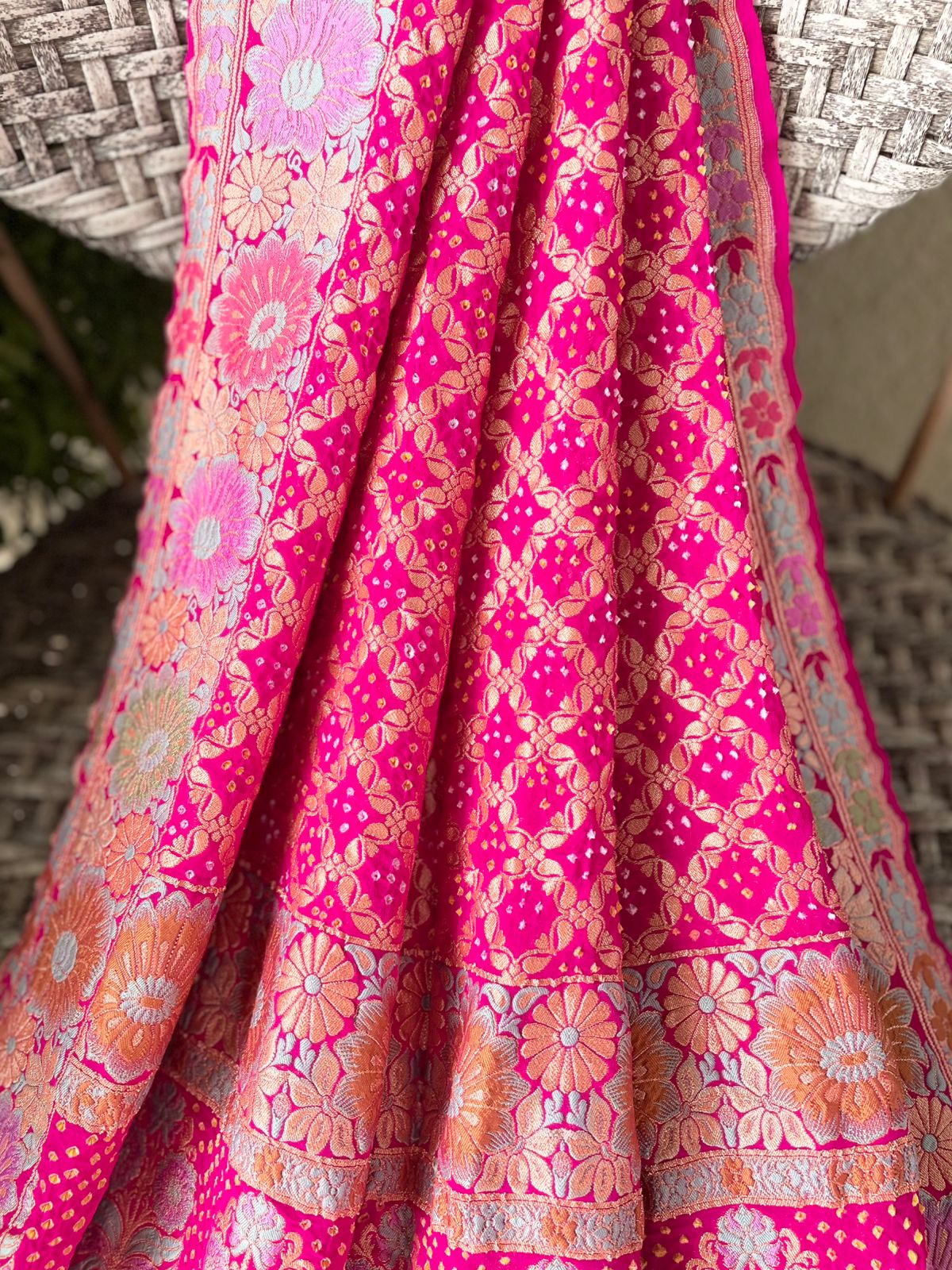 Maitri - The Source Of Serenity Meenakari Motif Dupatta