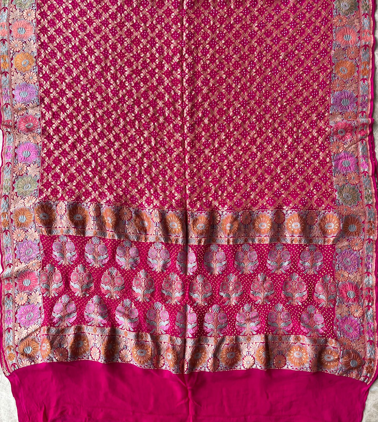 Maitri - The Source Of Serenity Meenakari Motif Dupatta