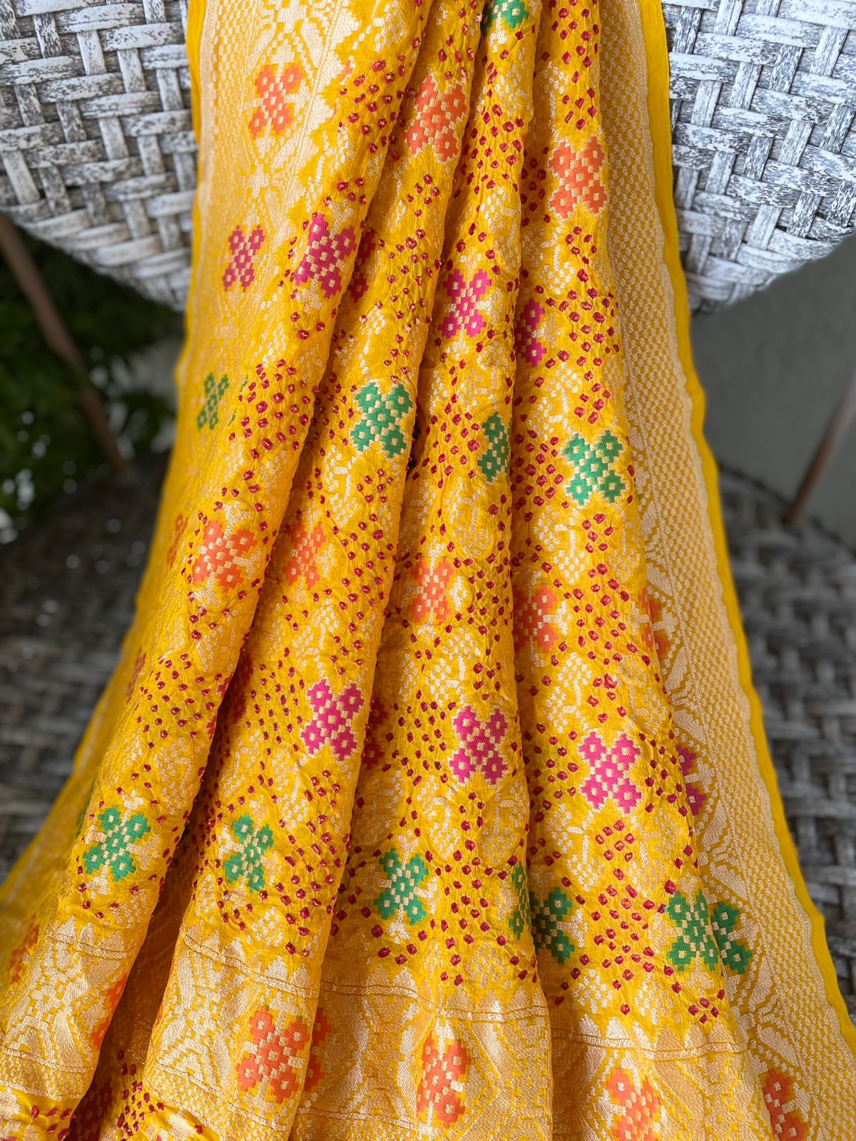 Baani - Goddess Saraswati Meenakari Dupatta